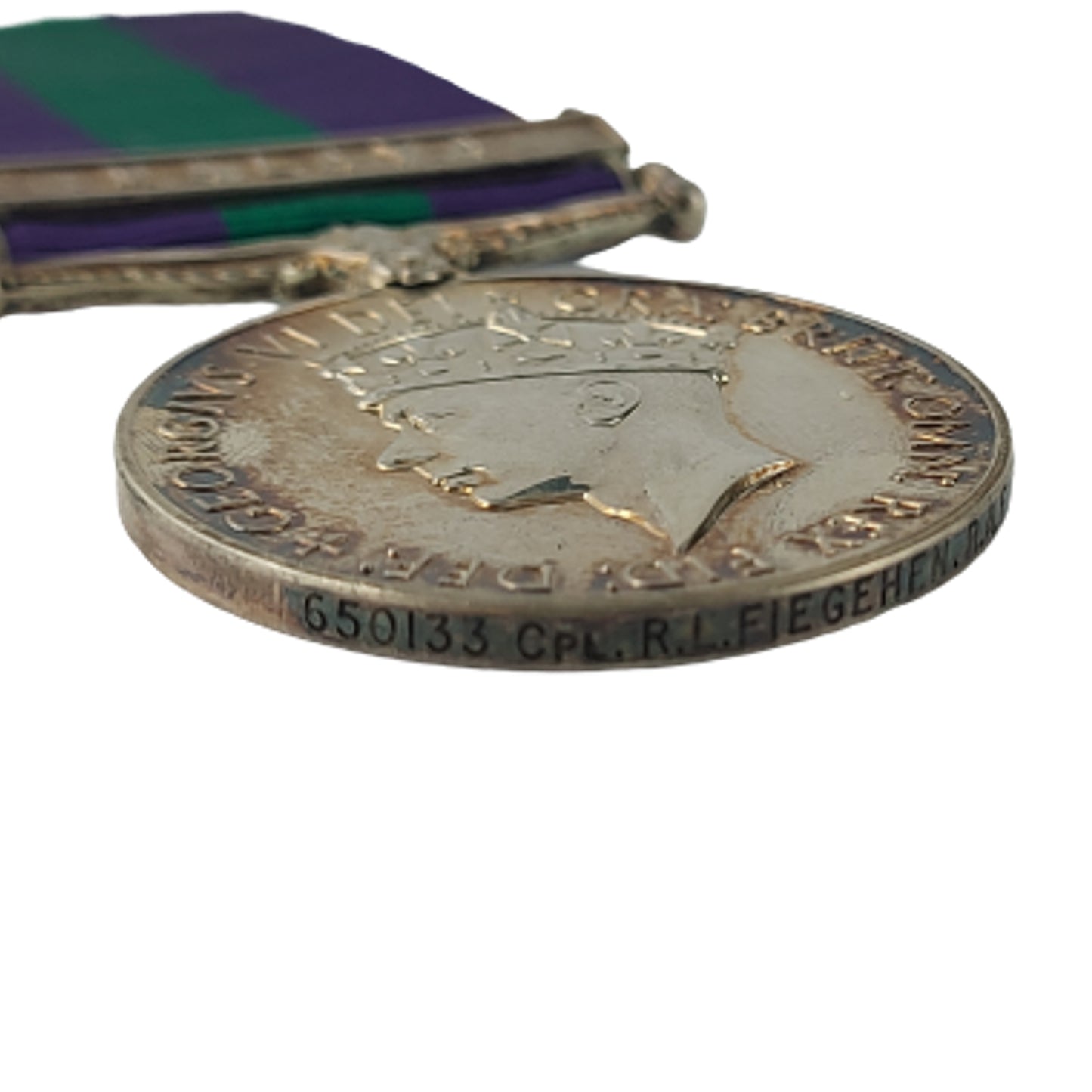 WW2 British George VI General Service Medal GSM Malaya Clasp R.A.F. Royal Air Force