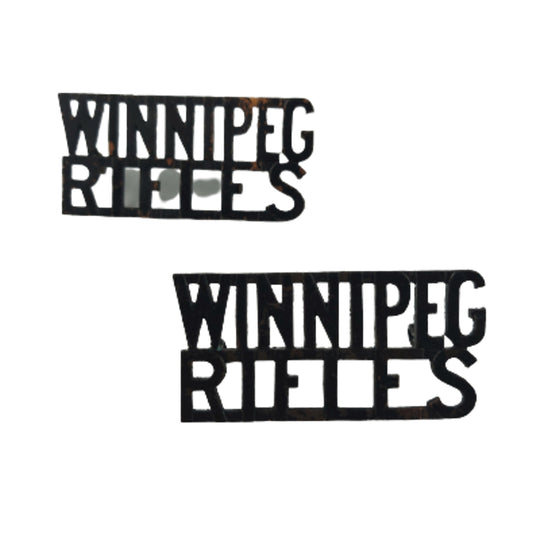 Pre-WW1 1905 Winnipeg Rifles Shoulder Title Pair