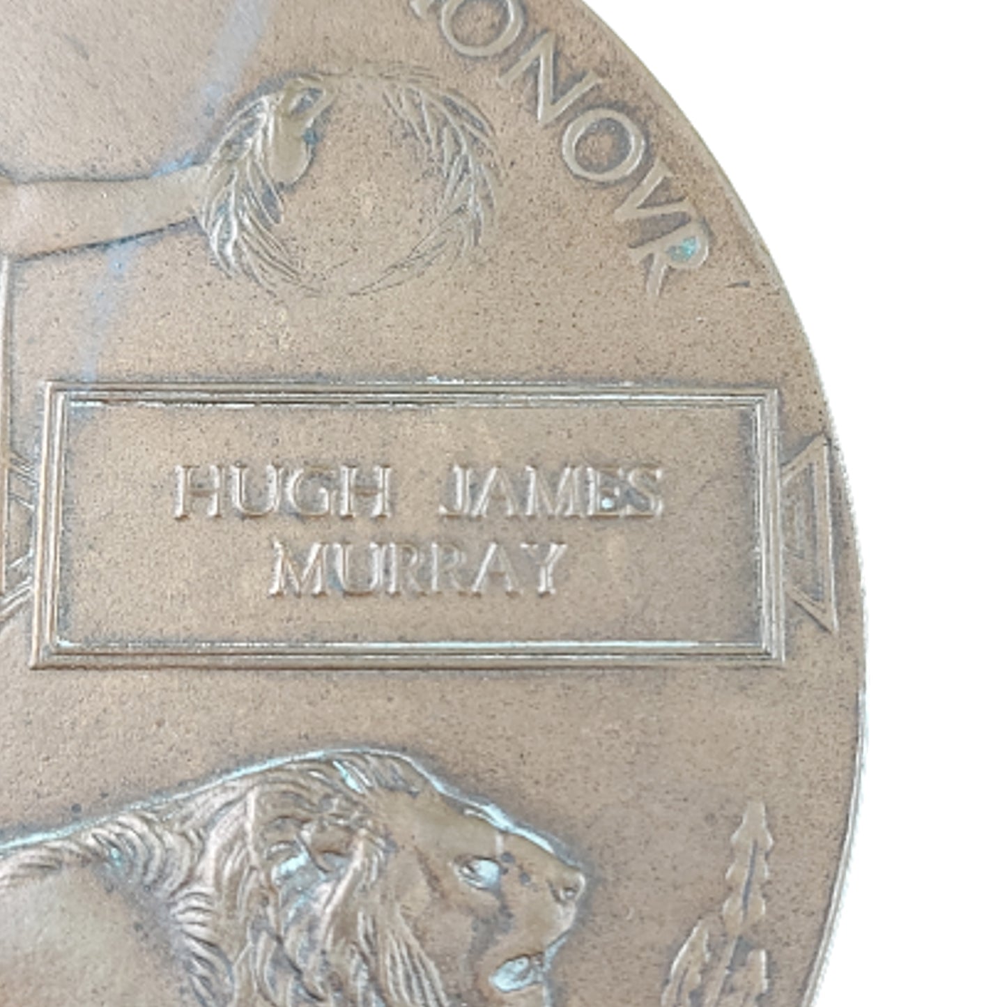 WW1 Canadian Memorial Plaque - Hugh James Murray