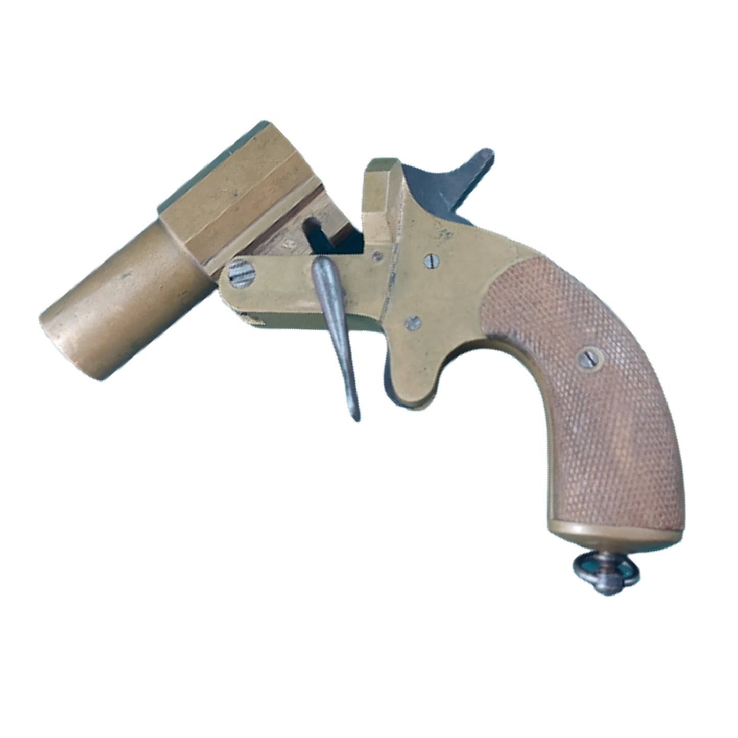 WWI French Model 1917 Brass 25mm Flare Pistol