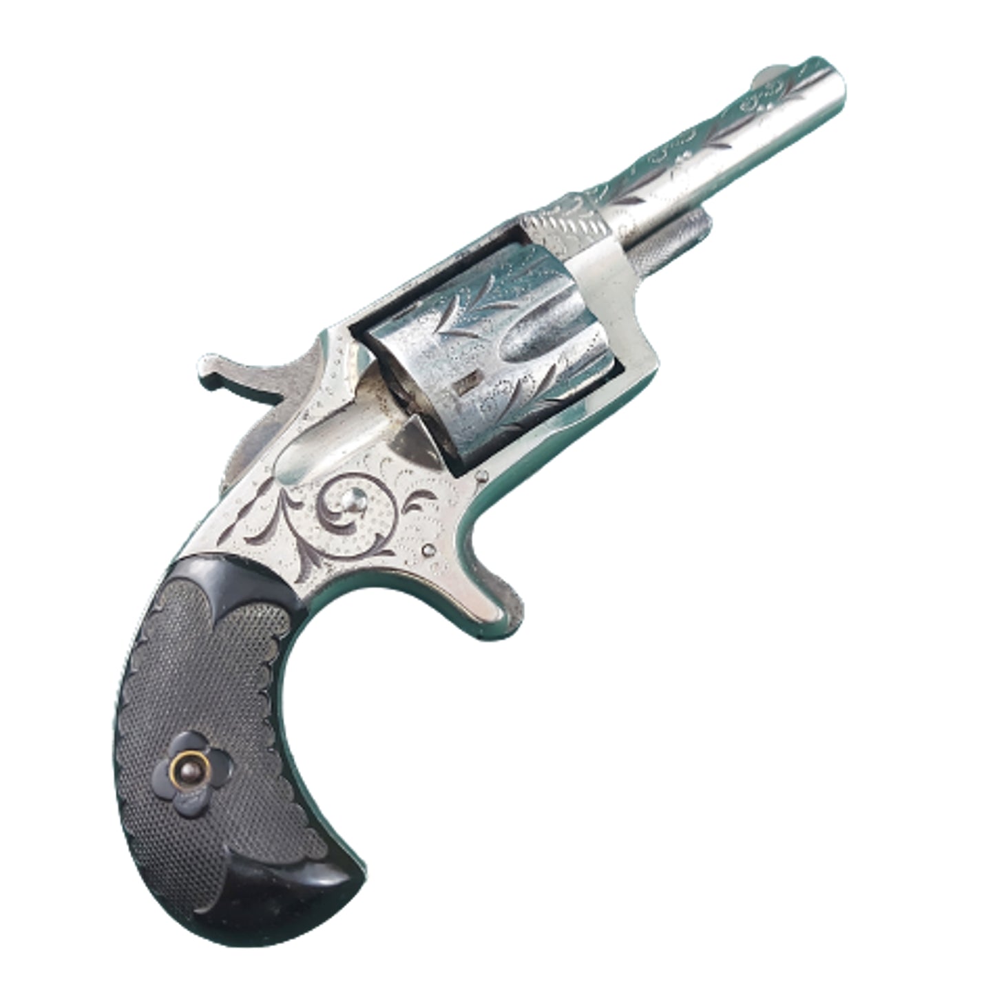 Pre-WW1 Antique Factory Engraved Hopkins And Allen Ranger No.2 Pocket Pistol