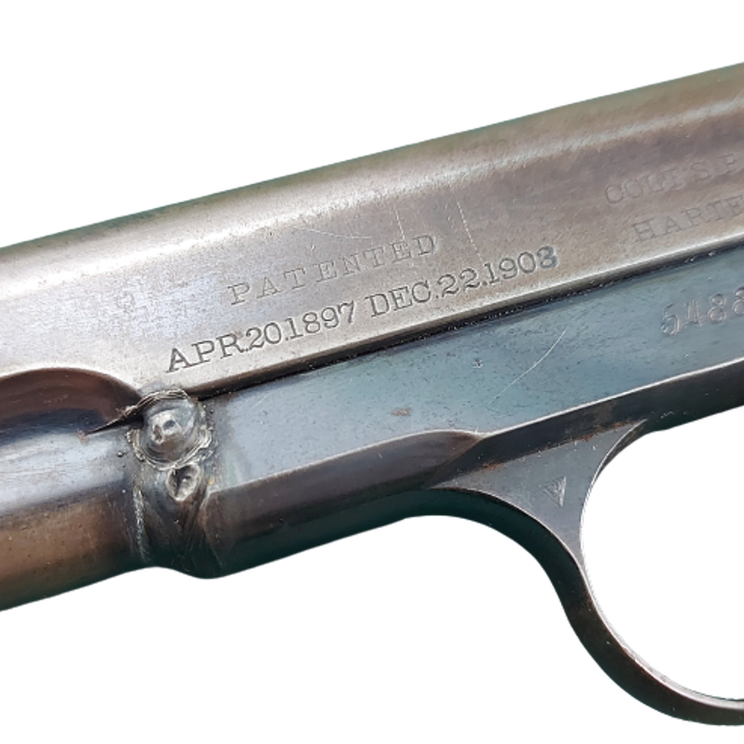 WW1 U.S. Deactivated Colt Model 1903 Type 1 SA Pistol 1907