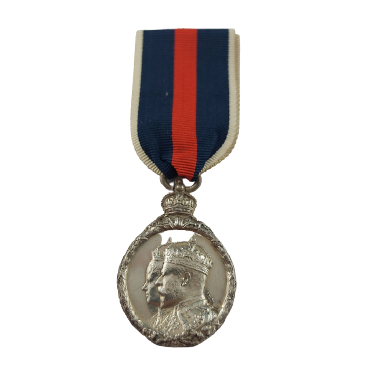 Pre-WW1 British King Edward VII And Queen Alexandra Silver Coronation Medal 1902