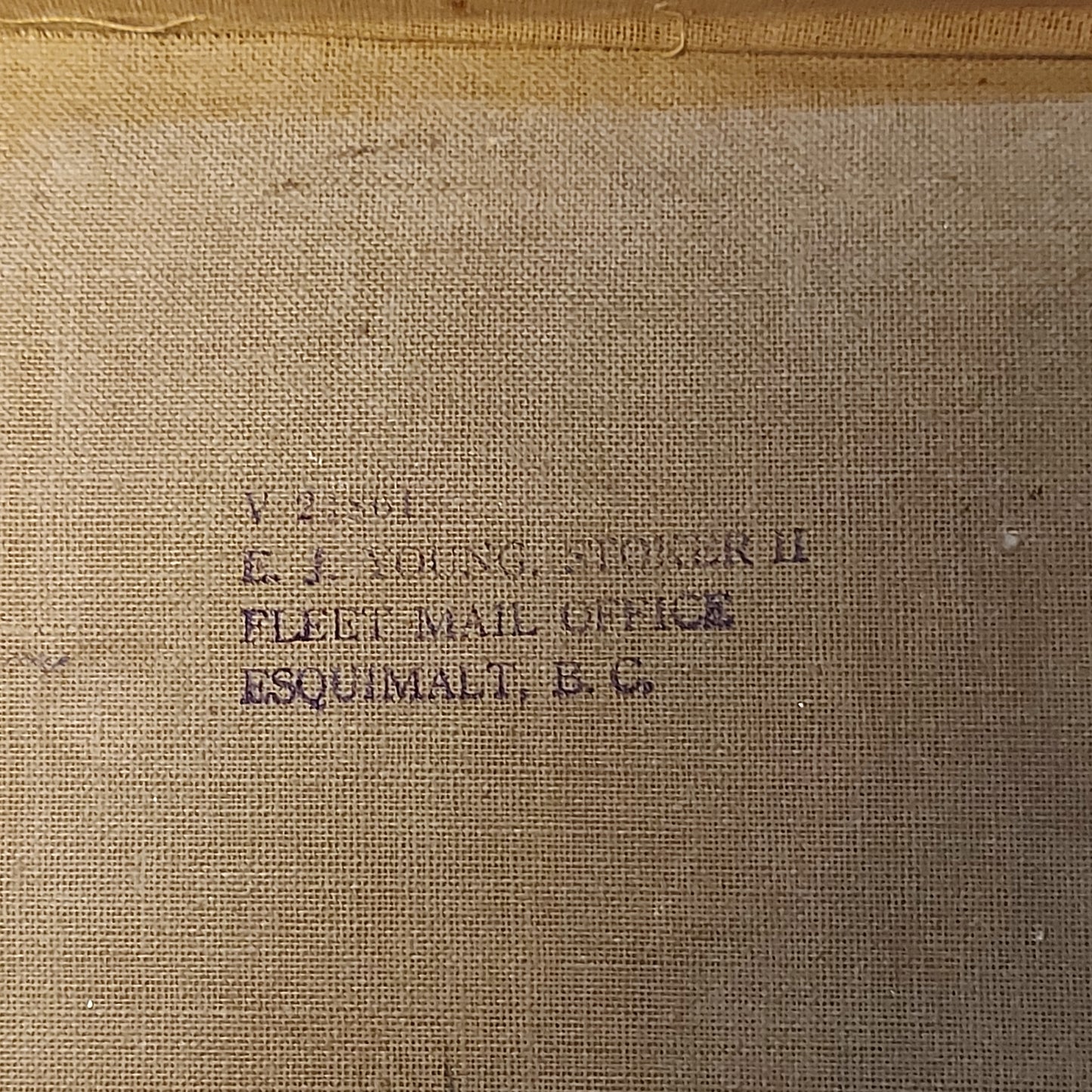 WW2 Canadian Named RCN Royal Canadian Navy Personals Case