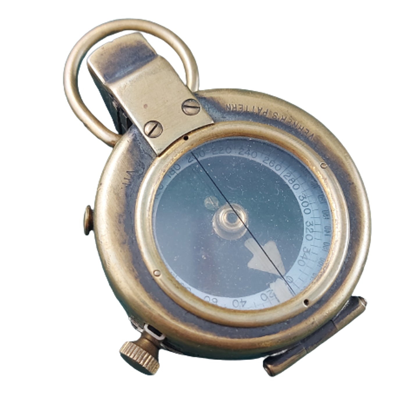 WW1 British Officer's Field Compass In Carrier With Service Number