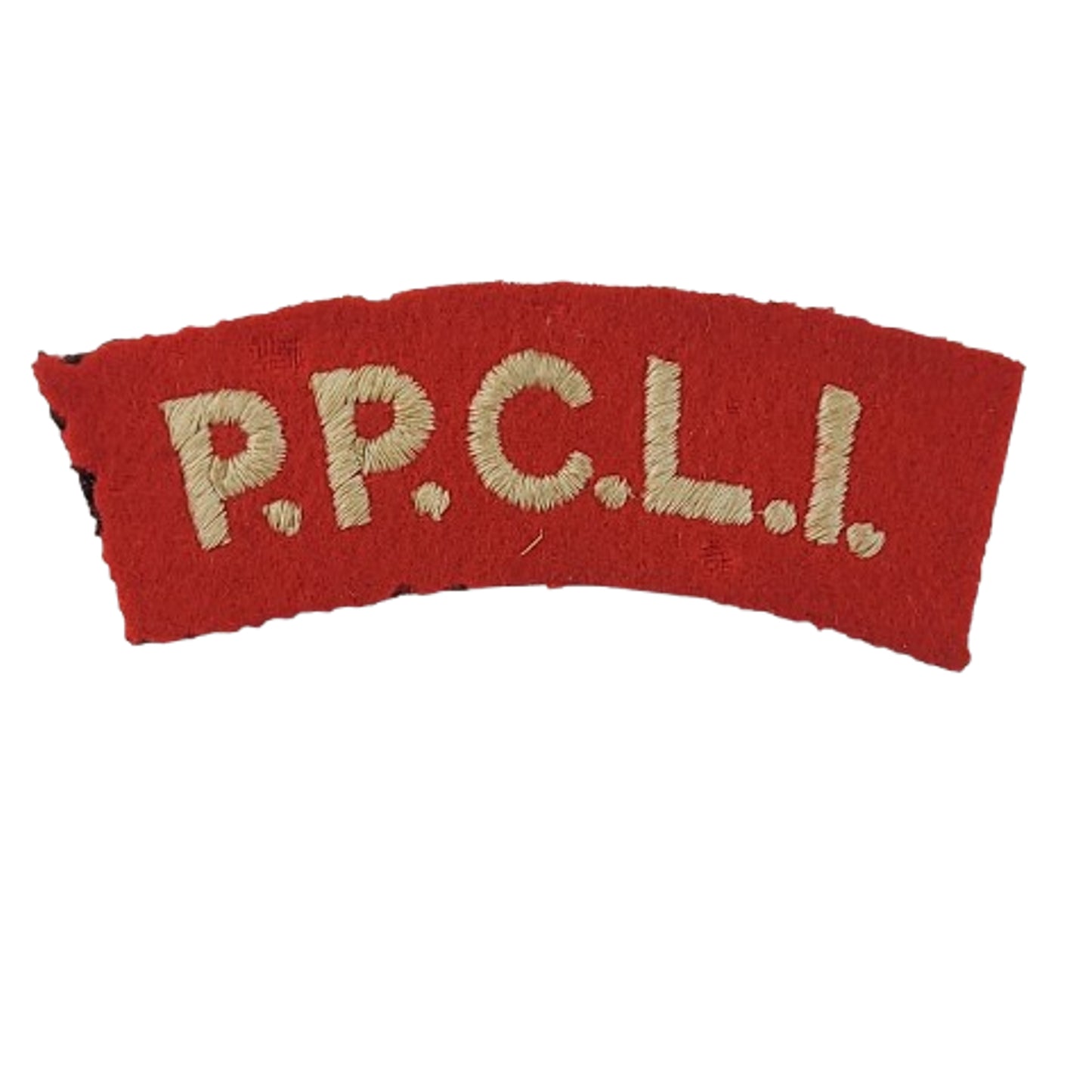 WW2 Canadian PPCLI Princess Patricias Canadian Light Infantry Cloth Shoulder Title