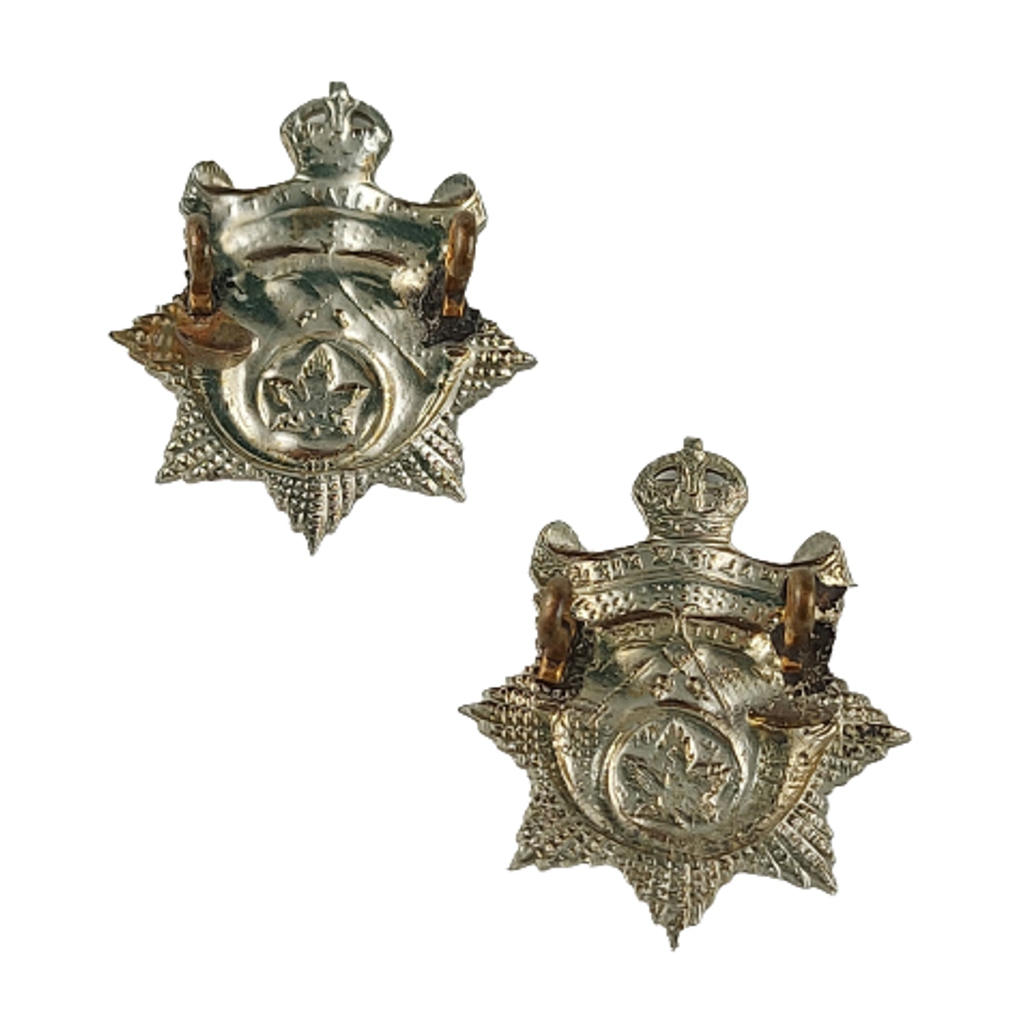 WW2 Canadian Halifax Rifles Of Canada Cap Badge Pair