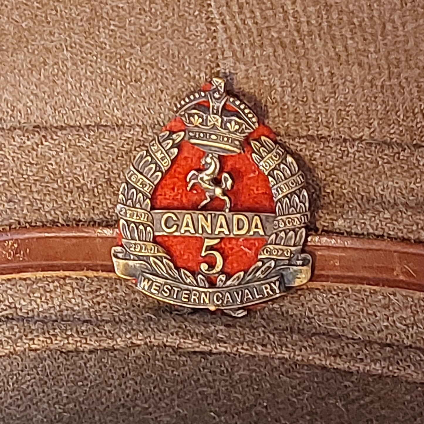 WW1 Canadian Named Photo And Field Service Cap -5th Western Cavalry