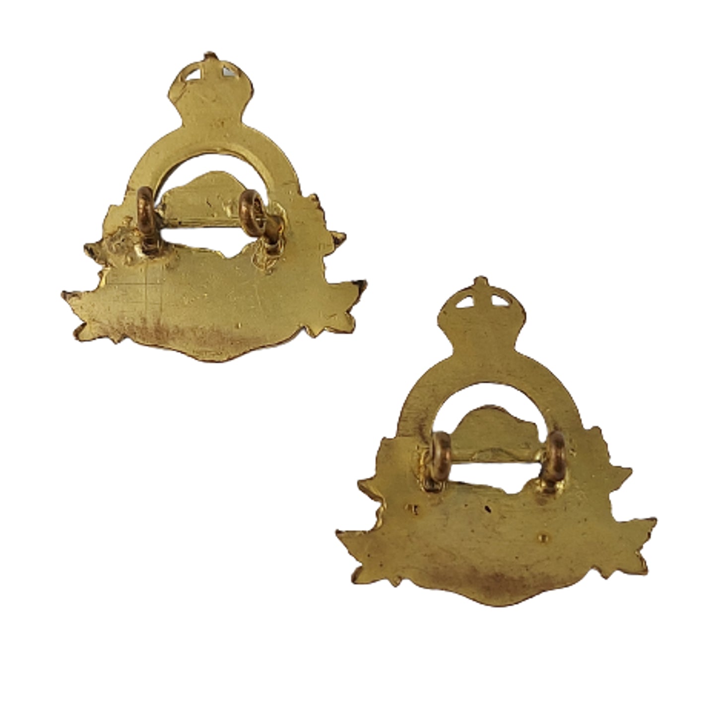 WW2 RCAPC Royal Canadian Army Pay Corps Officer's Collar Badge Pair
