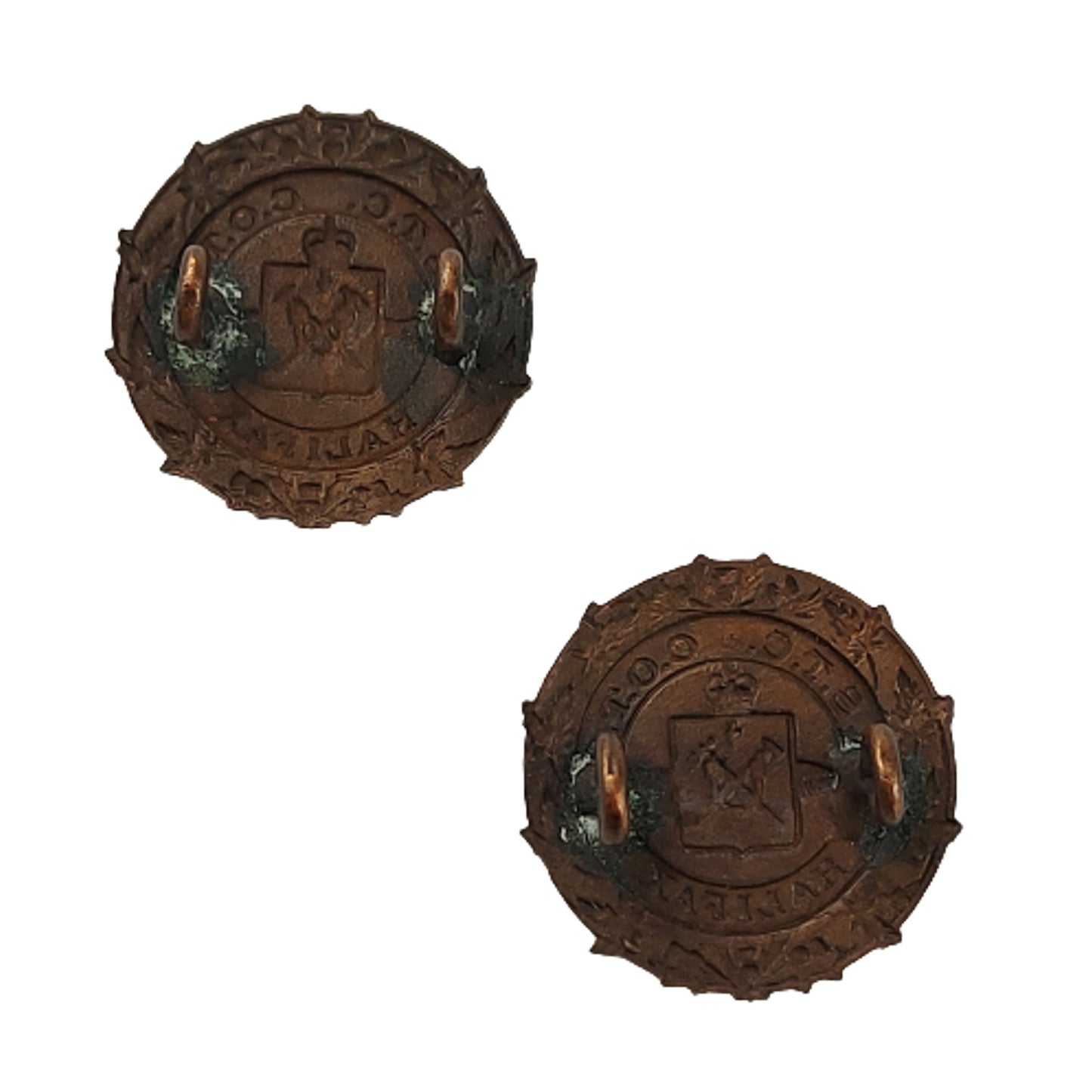 WW2 Canadian Officers COTC Nova Scotia Technical College Cap And Collar Badge Set