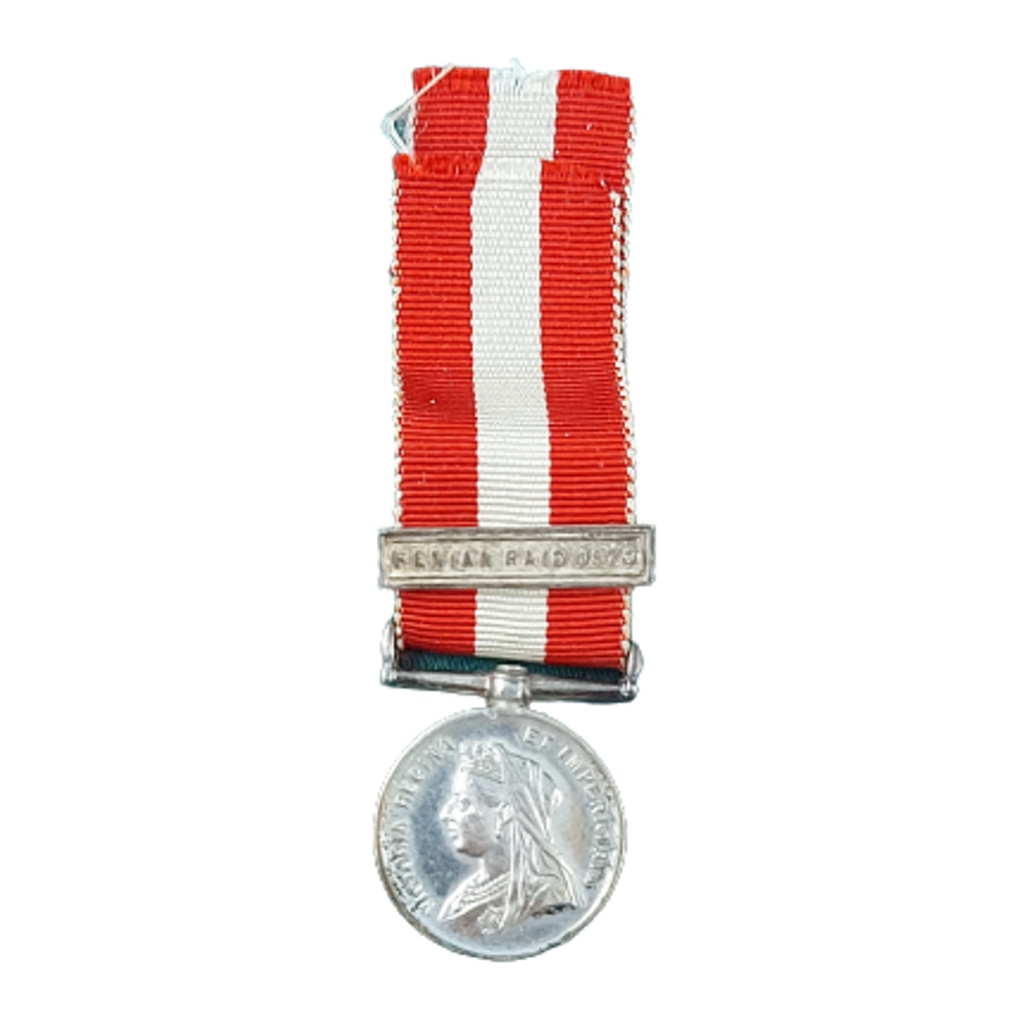 Pre-WW1 Canadian Miniature General Service Campaign Medal With Fenian Raid 1866 Bar