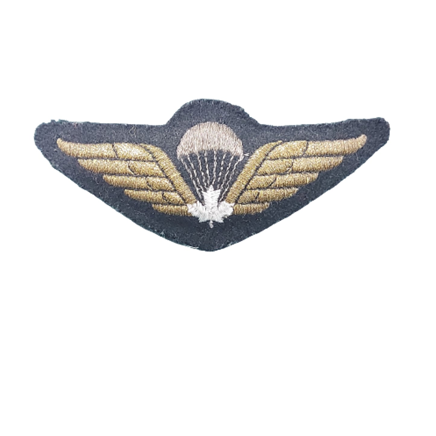 Post-WW2 Canadian Forces Airborne Para White Leaf Mylar Jump Wing Insignia
