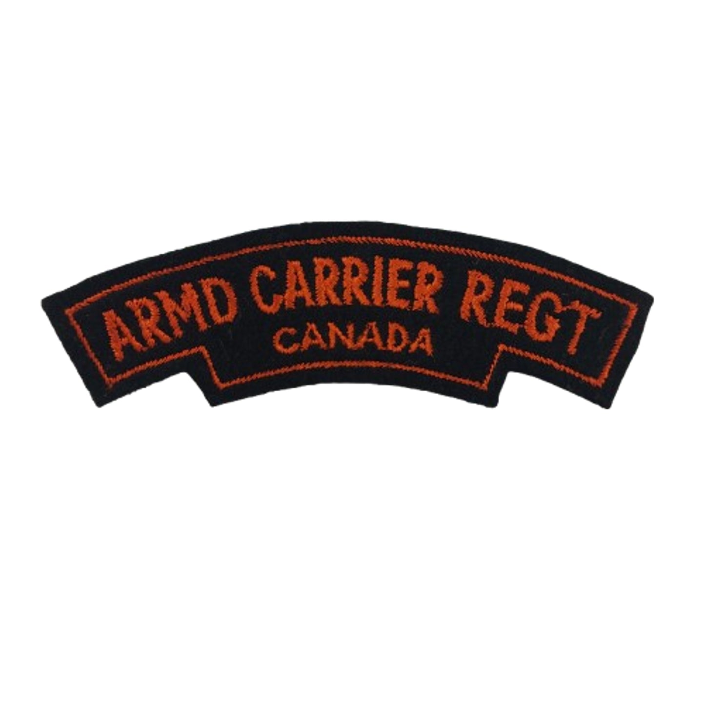 WW2 Canadian Armoured Carrier Regiment Cloth Shoulder Title