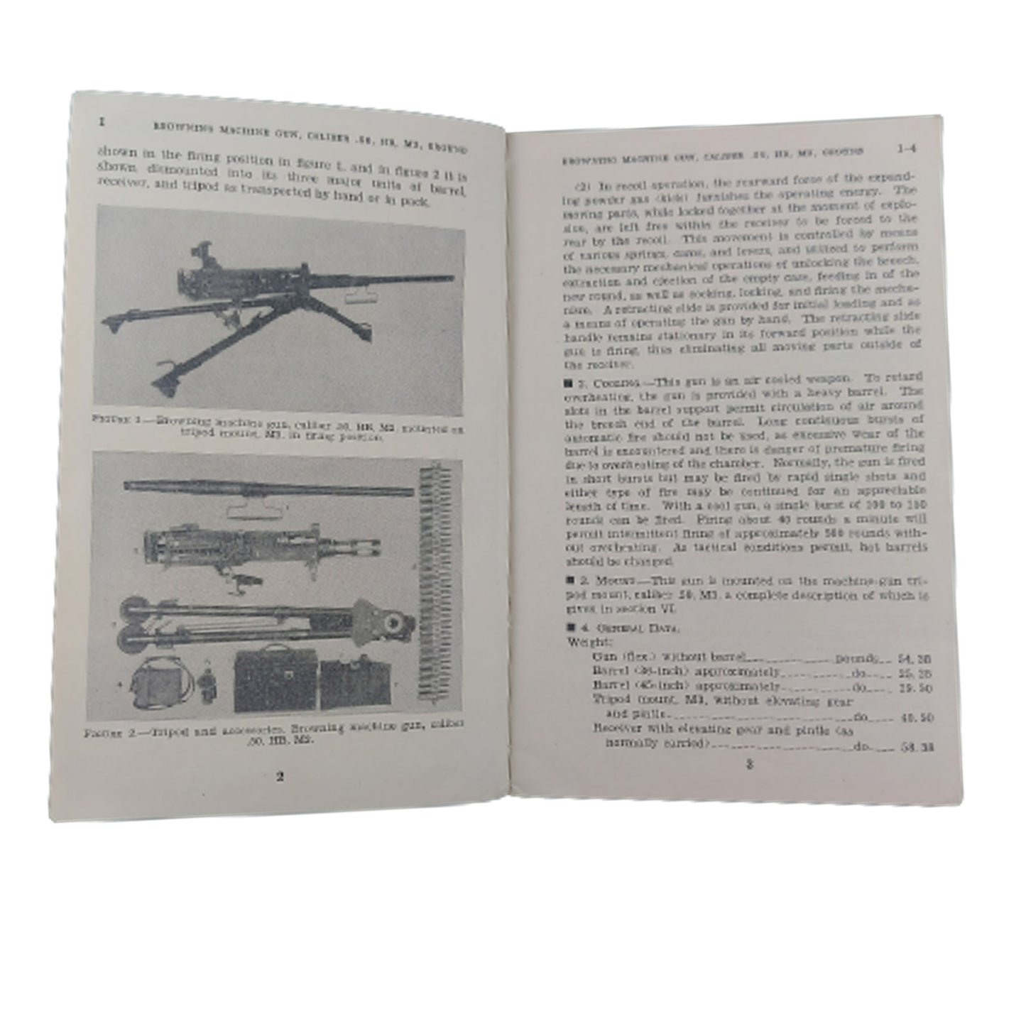 WW2 United States Manual - Browning M2 50 Ground MG- RCOC Royal Canadian Ordnance Corps