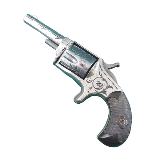 Pre-WW1 Antique Factory Engraved Hopkins And Allen Ranger No.2 Pocket Pistol