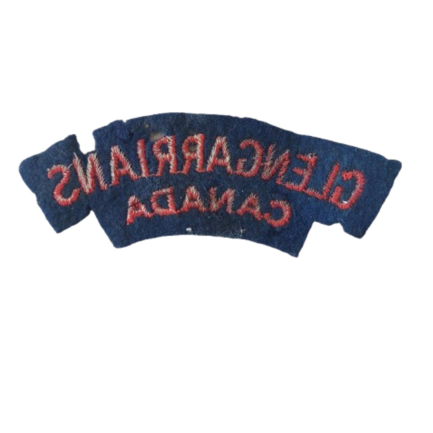 WW2 Canadian Glengarrians Canada Cloth Shoulder Title