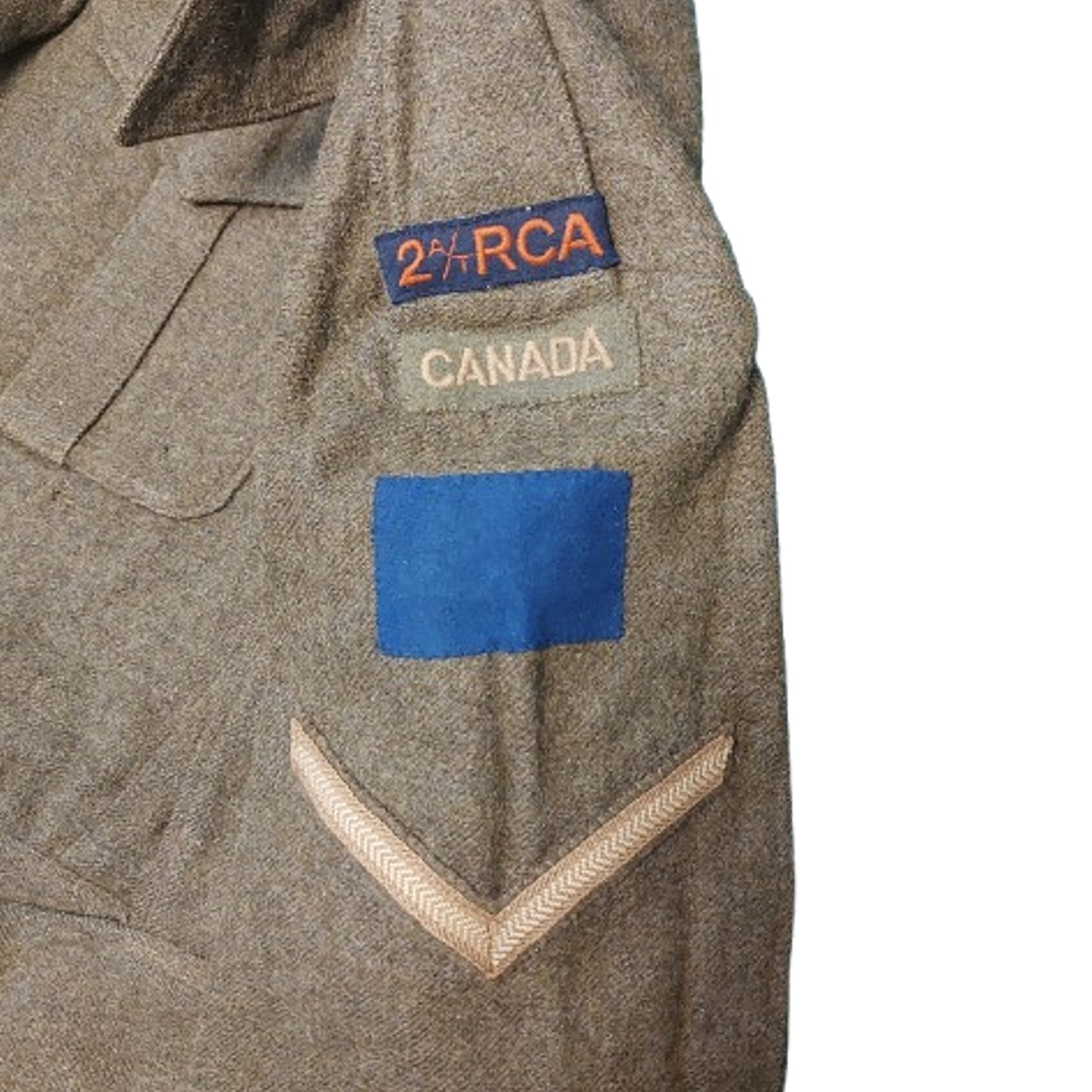 WW2 Canadian Named 2 A/T RCA Royal Canadian Artillery 2nd Division Battle Dress Tunic 1943