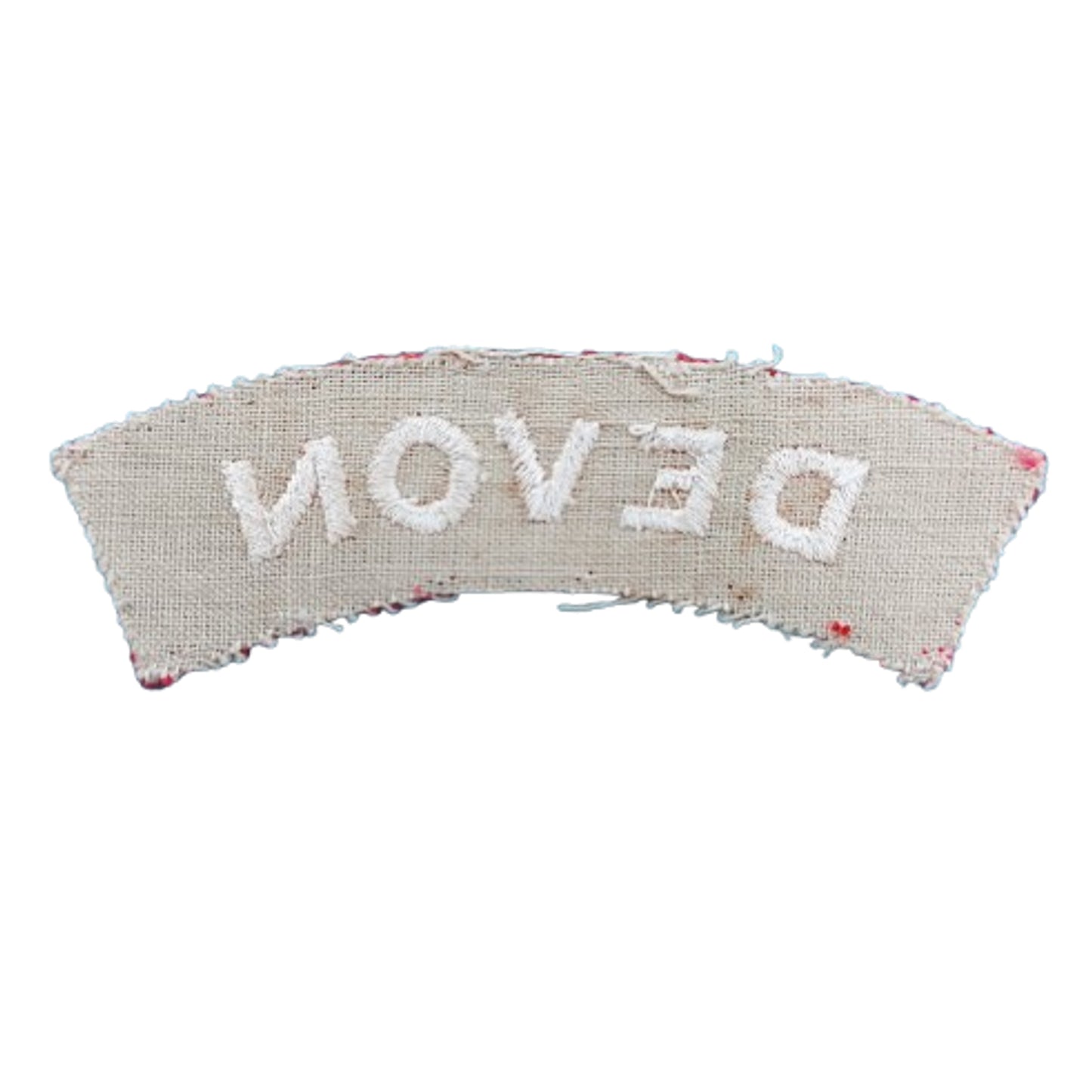 WW2 British Devon Regiment Cloth Shoulder Title