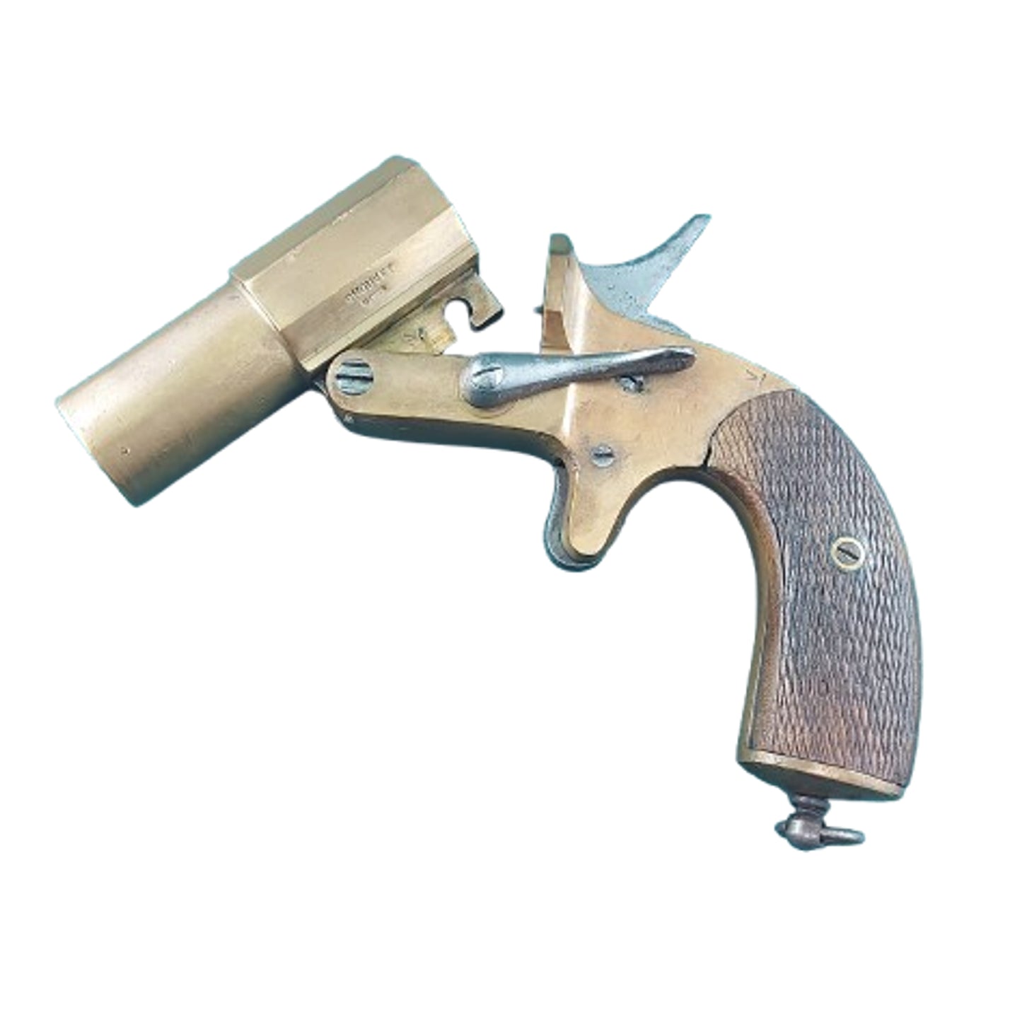 WW1 French Army Chouvet Model 1917 Brass Flare Pistol