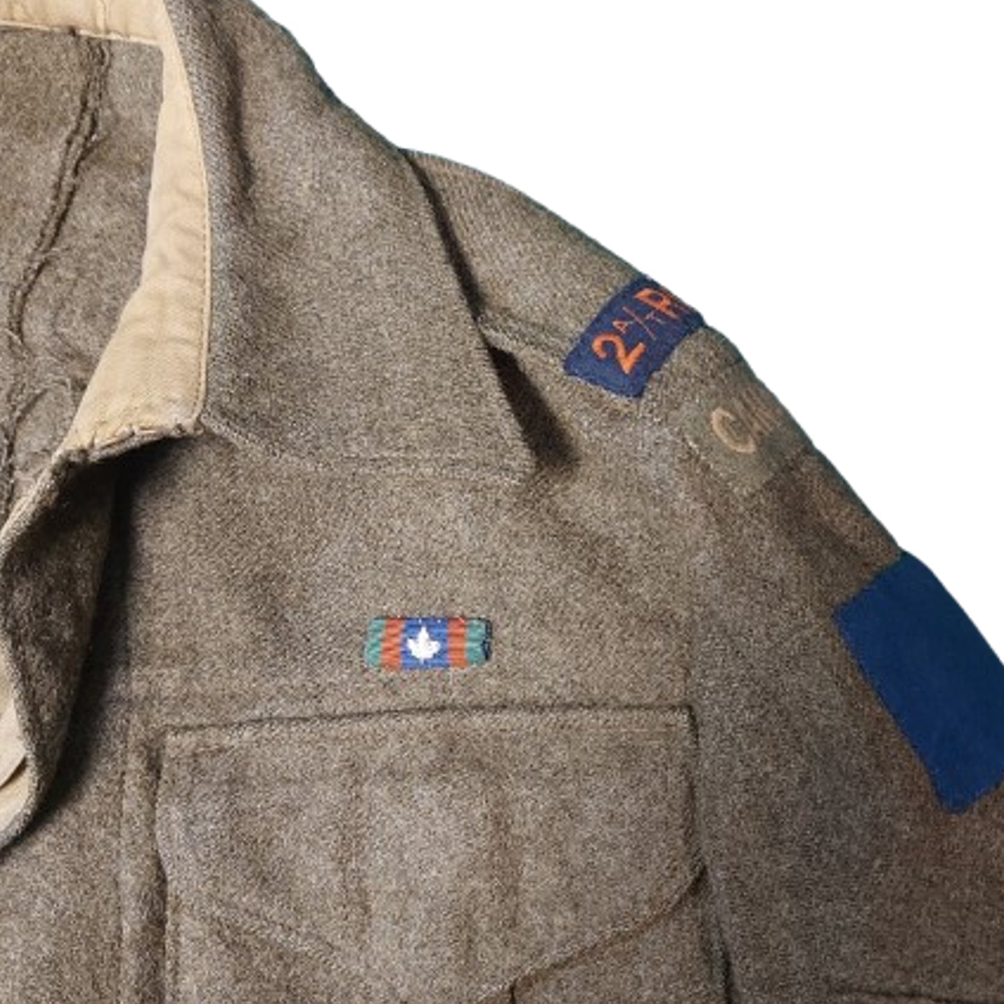 WW2 Canadian Named 2 A/T RCA Royal Canadian Artillery 2nd Division Battle Dress Tunic 1943