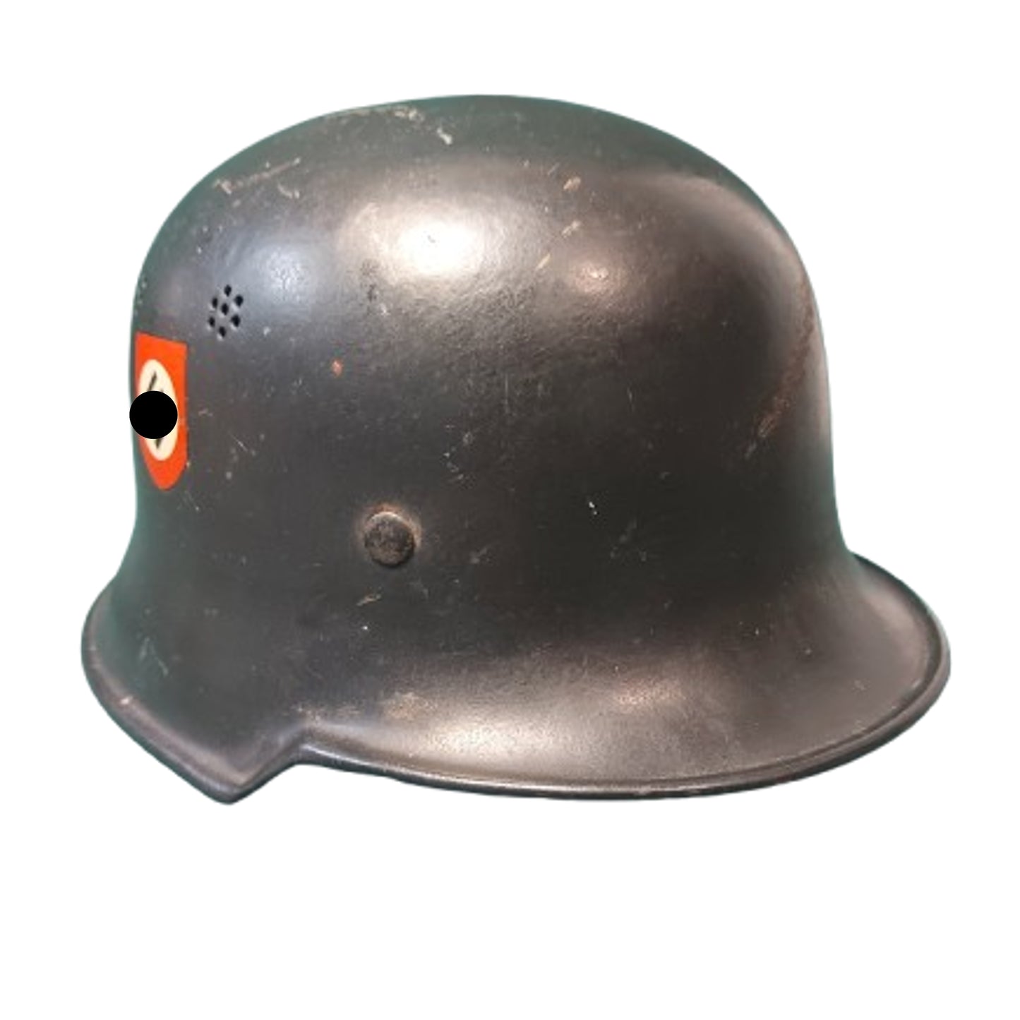 WW2 German M34 Double Decal Feuerschutzpolizei Helmet