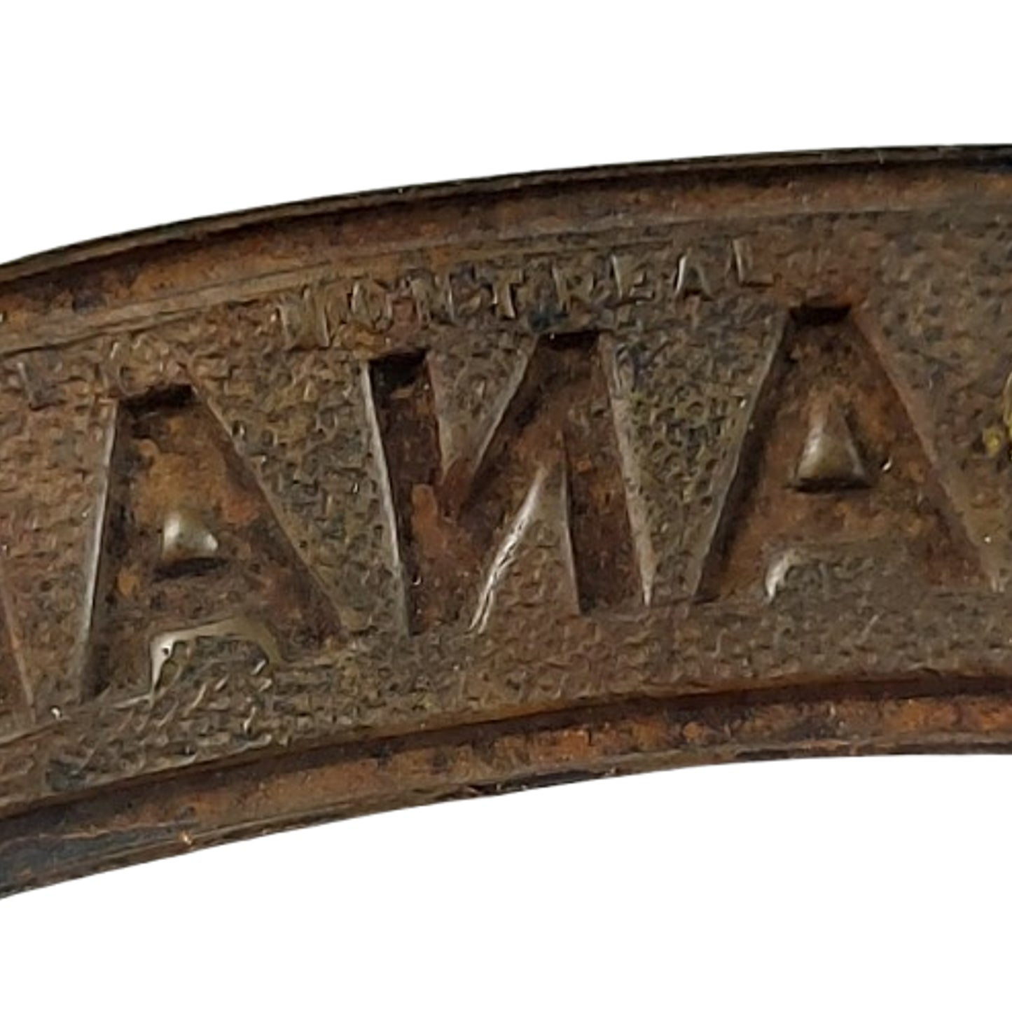 WW1 Canadian CANADA Metal Shoulder Title Scully Montreal
