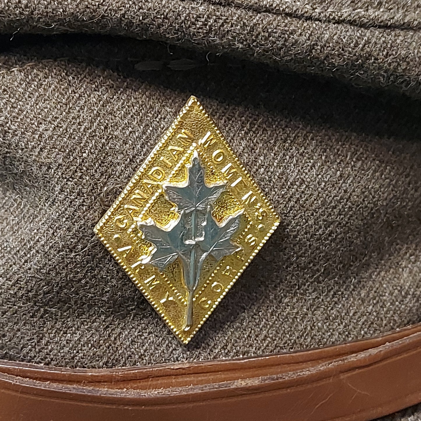 Post-WW2 Canadian CWAC Canadian Women's Army Corps Visor Cap