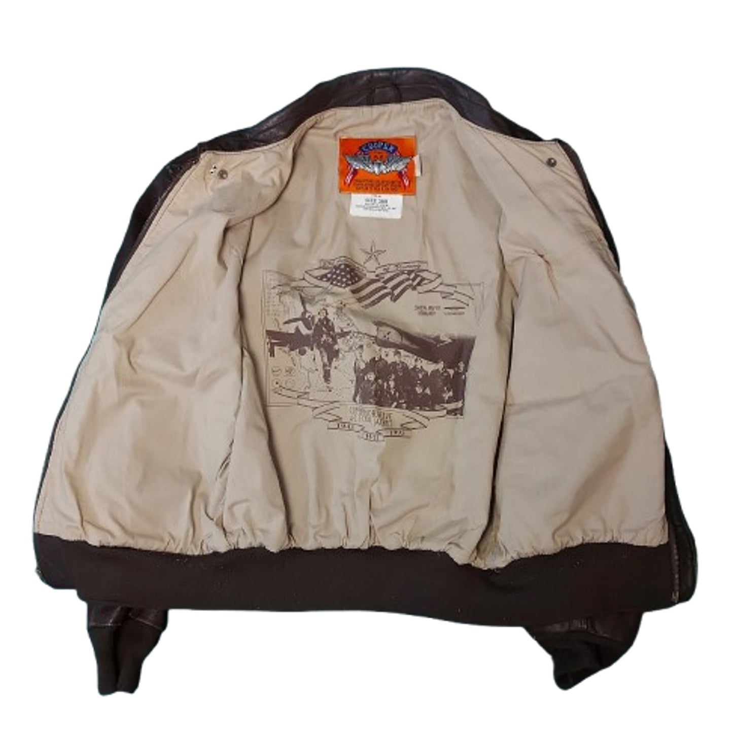 Post-WW2 United States Cooper A-2 Commemorative Leather Flight Jacket