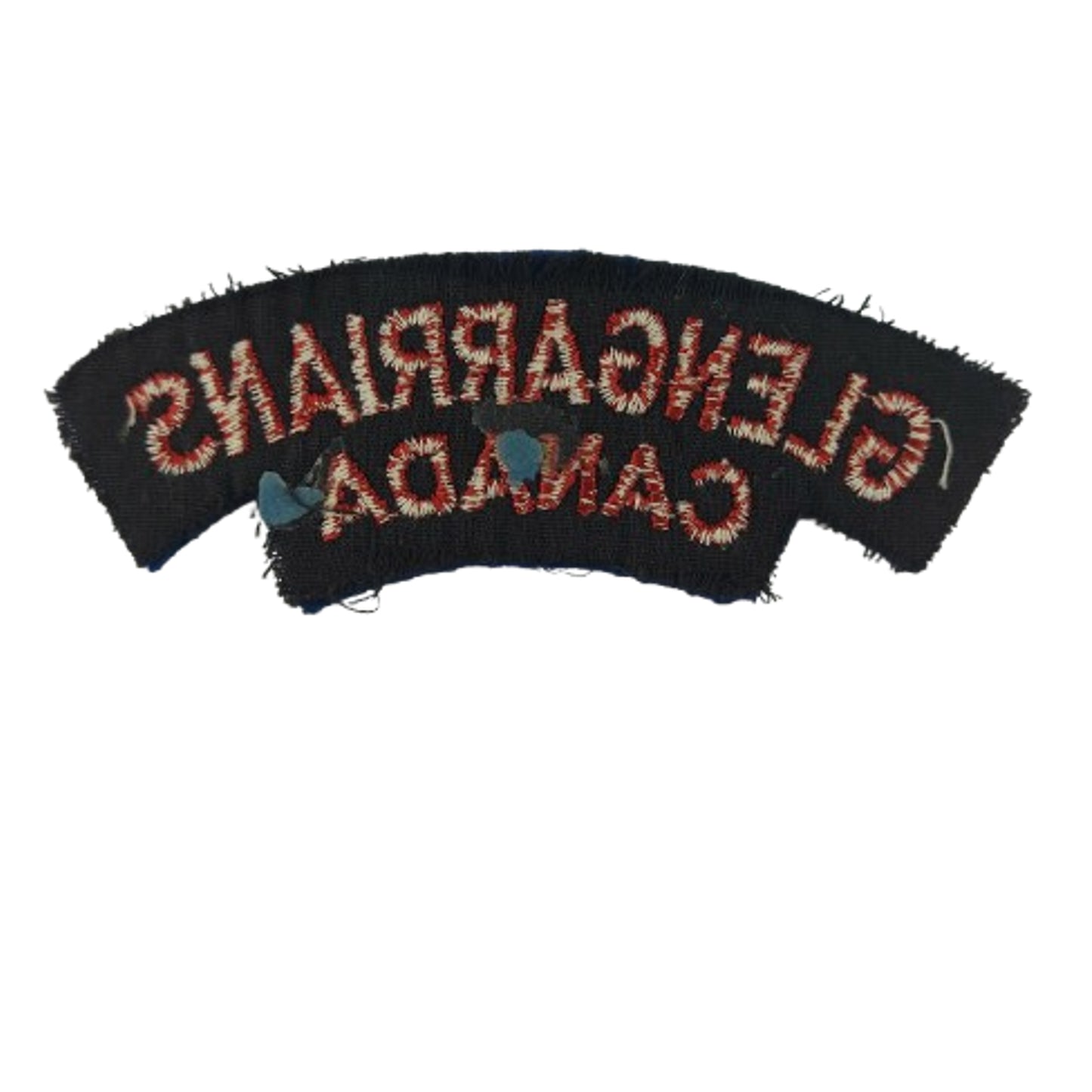 WW2 Canadian Glengarrians Canada Cloth Shoulder Title