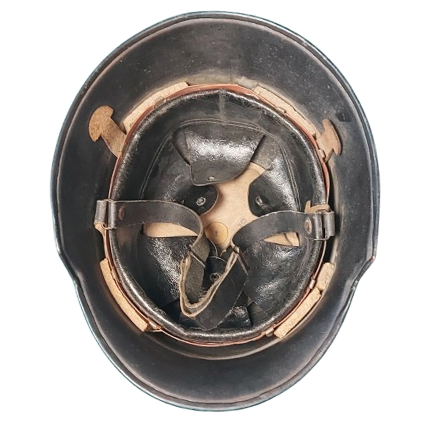 WW2 German M34 Double Decal Feuerschutzpolizei Helmet