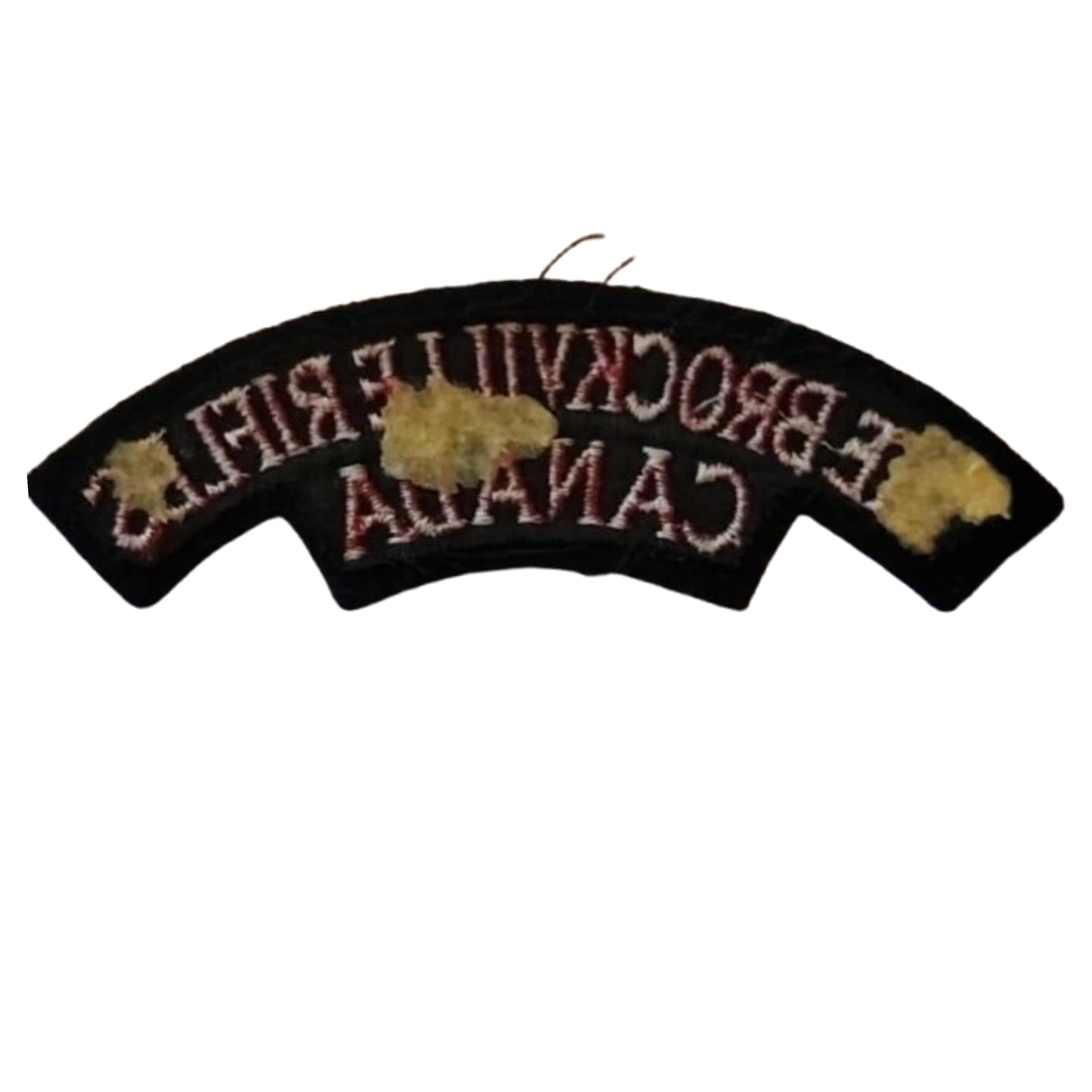 WW2 Canadian The Brockville Rifles Cloth Shoulder Title