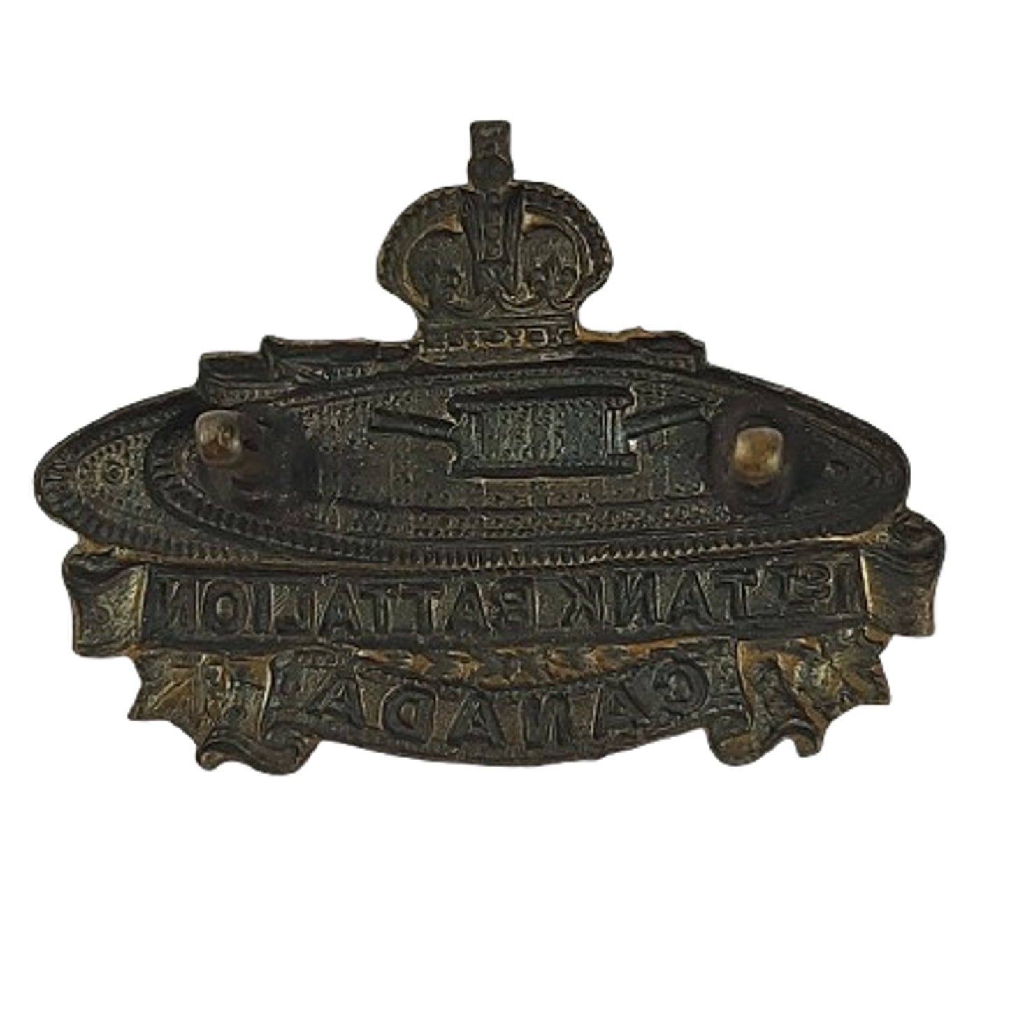 WW1 Canadian CEF 1st Tank Battalion Collar Badge