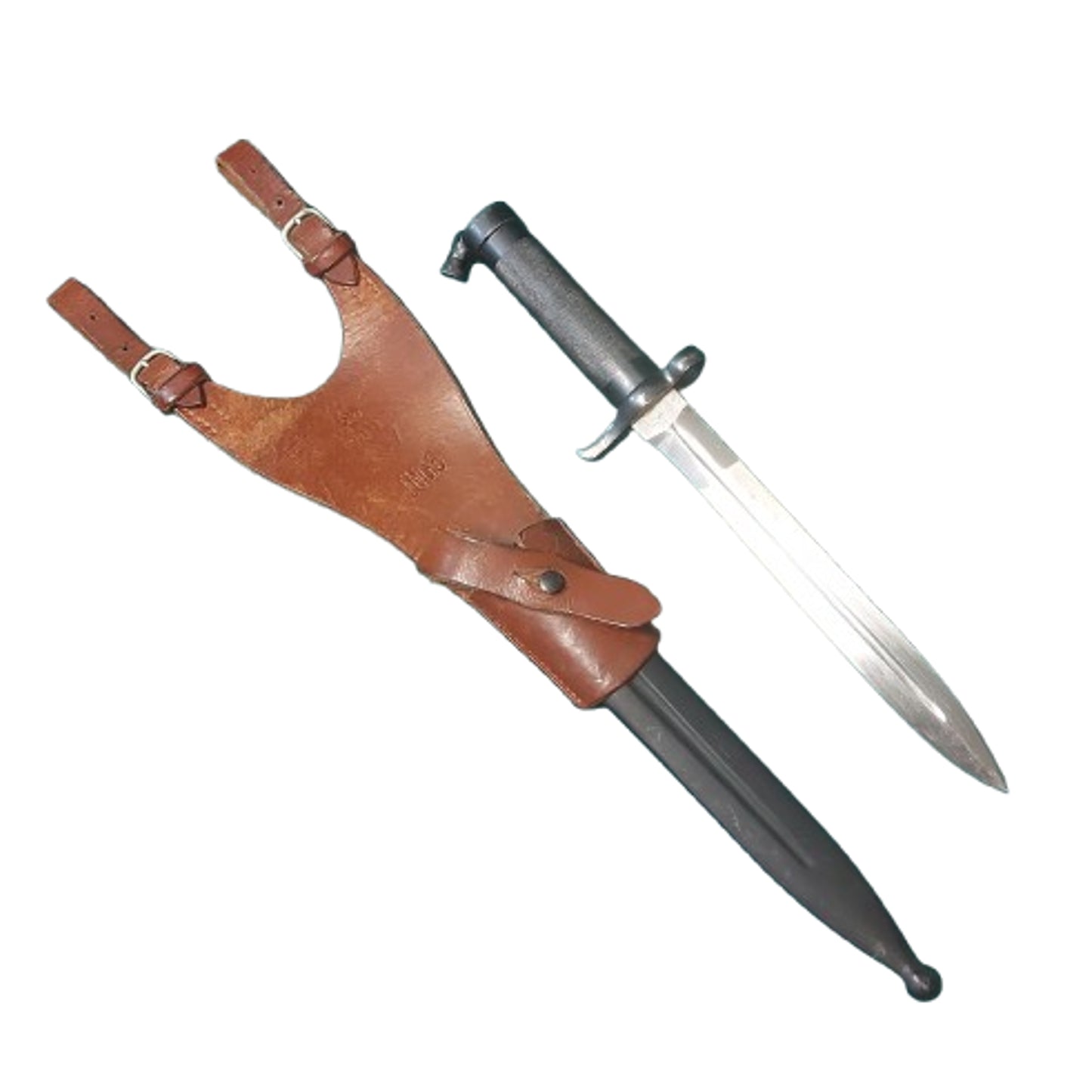WW2 Swedish M96 / M38 Mauser - AG42B Service Rifle Bayonet With Scabbard And Frog