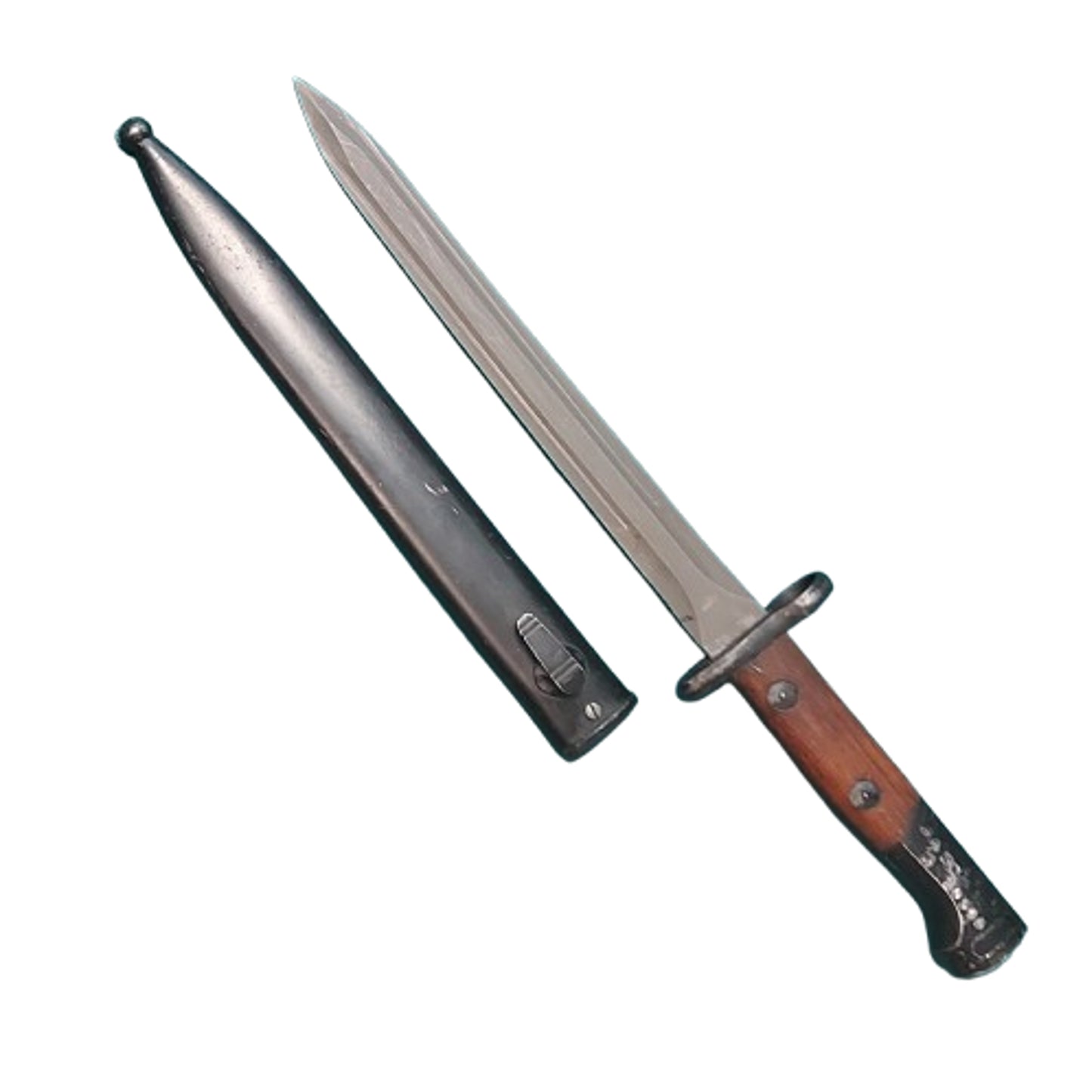 Post-WW2 Belgian FN49 Service Rifle Bayonet And Scabbard