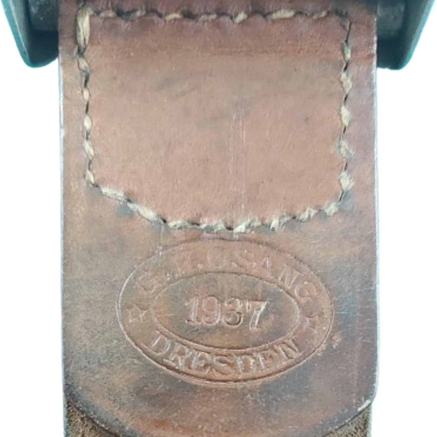 WW2 German Army EM/NCO's Belt Buckle With Leather Tab 1937