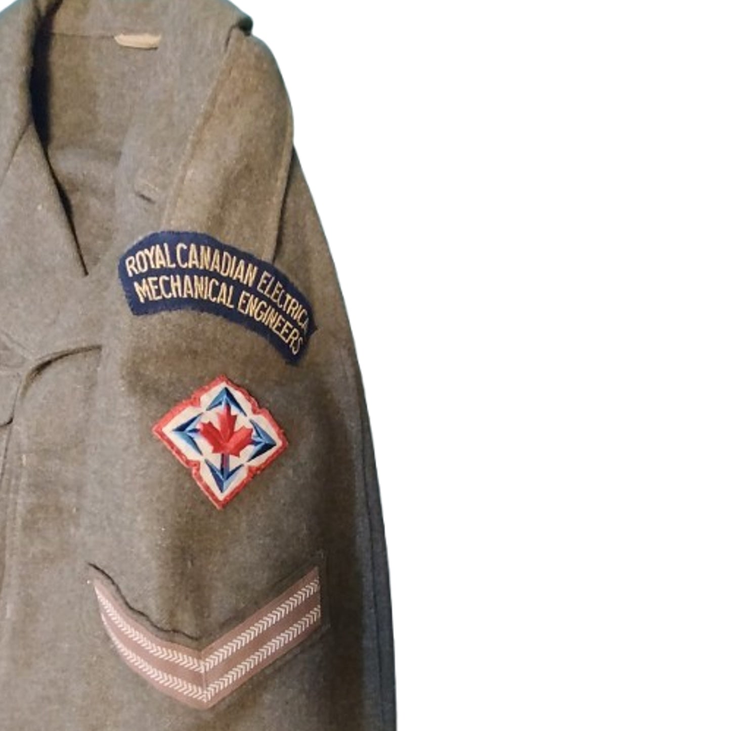 Post-WW2 Canadian RCEME Royal Canadian Electrical Mechanical Engineers Battle Dress Tunic