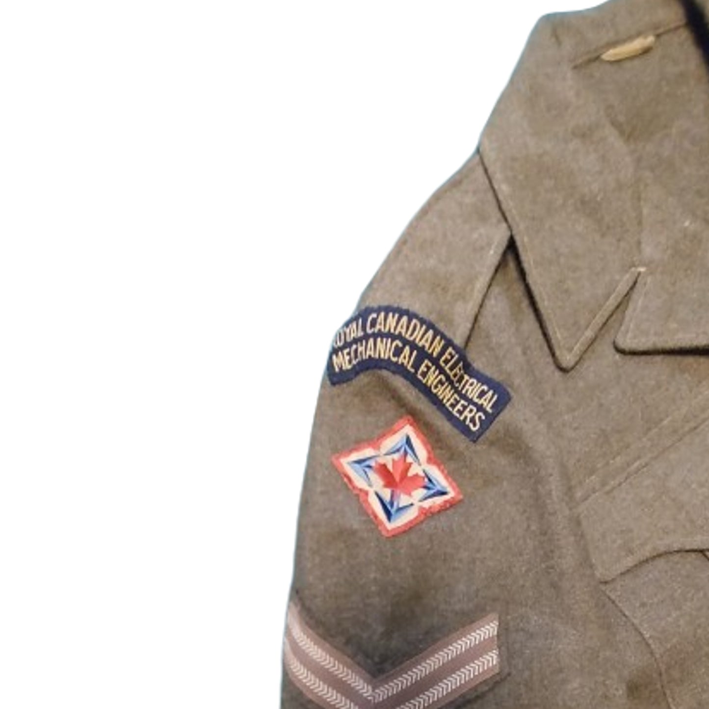 Post-WW2 Canadian RCEME Royal Canadian Electrical Mechanical Engineers Battle Dress Tunic