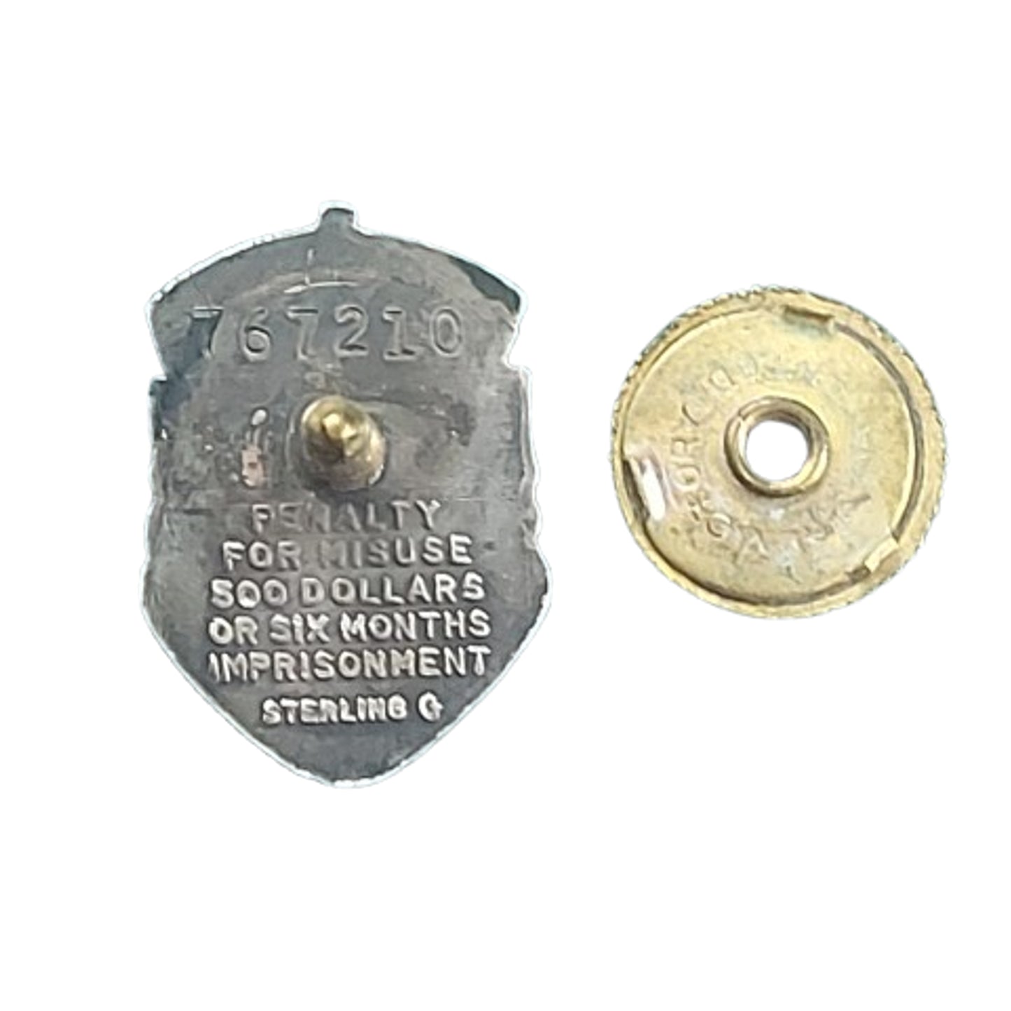 WW2 Canadian Numbered General Service Lapel Lapel Pin Sterling