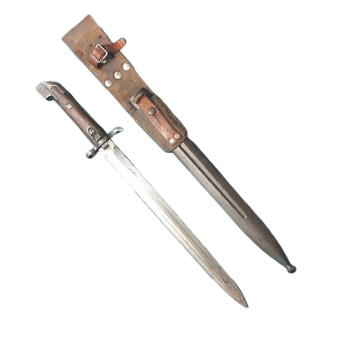 Pre-WW1 Swedish M94 Mauser Carbine Regimentally Marked Bayonet With Scabbard And Frog