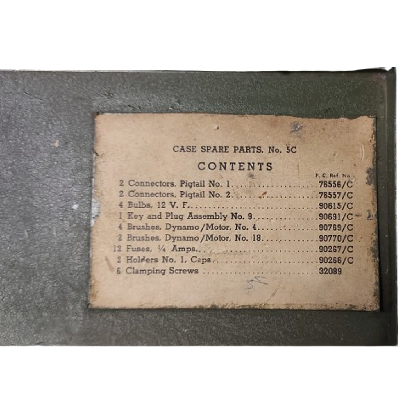 WW2 Canadian Number 19 Wireless Set Case Spare Parts No. 5C With Contents