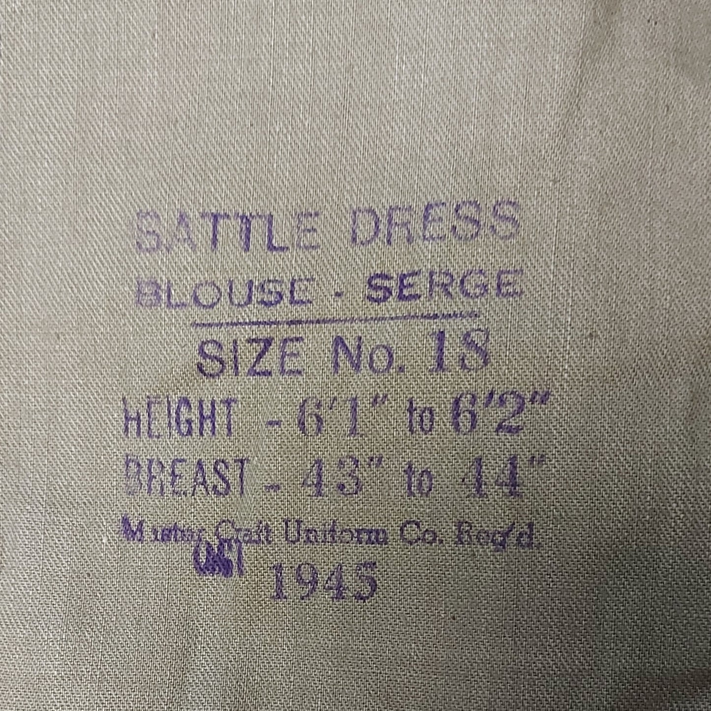 WW2 Canadian The Perth Regiment Reenactors Battle Dress Tunic