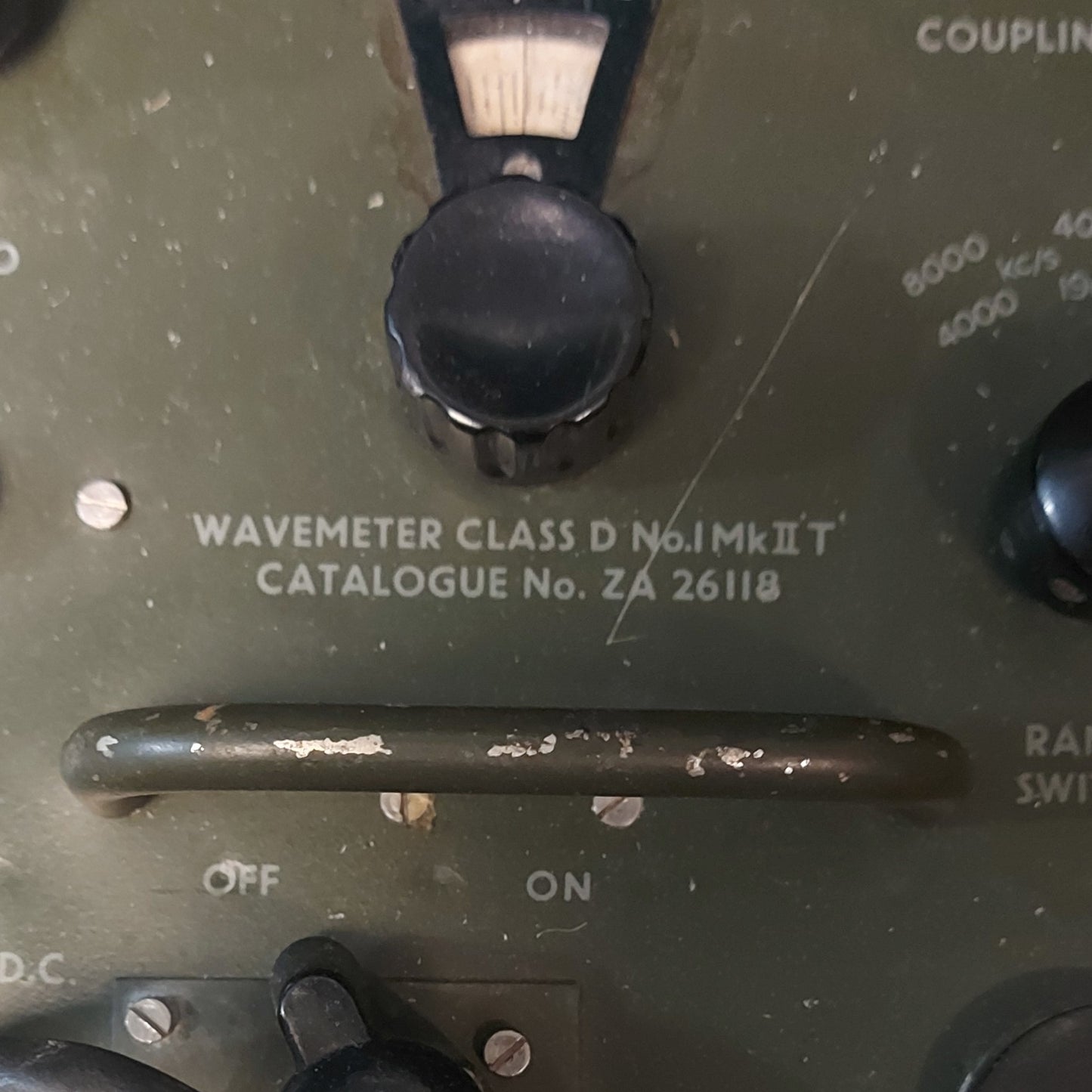 WW2 Canadian Wireless 19 Radio Set Wavemeter Class D No.I Mk.IIT