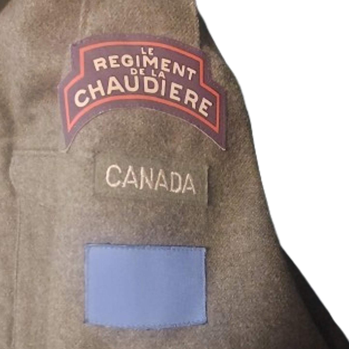 WW2 Canadian Le Regiment De La Chaudiere Reenactors Battle Dress Tunic Size 24 1943