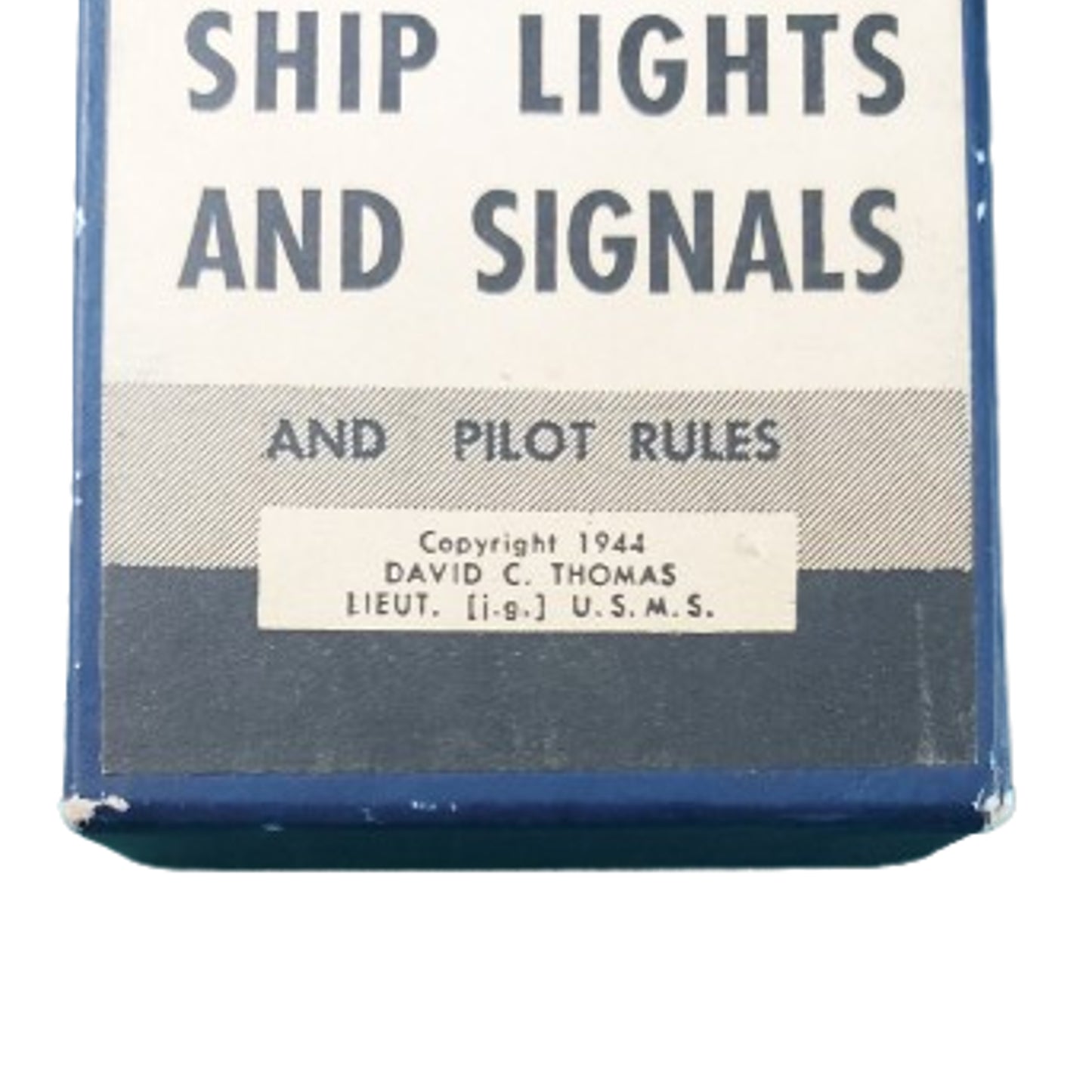 WW2 United States Maritime Service USMS Ship Light And Signals And Pilots Rules Card Set 1944