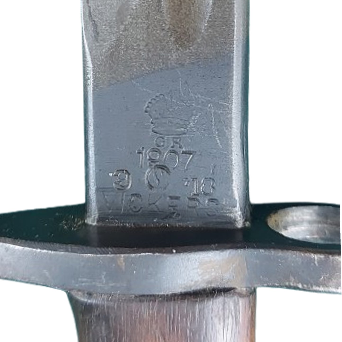 WW1 British Pattern 1907 P07 Enfield Bayonet And Scabbard VICKERS