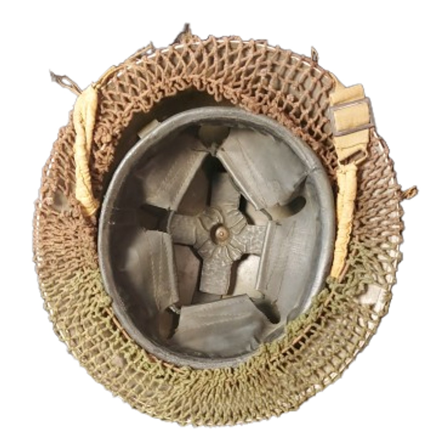 WW2 Canadian Mk.II Combat Helmet With Scrimshaw Net And Field Dressing