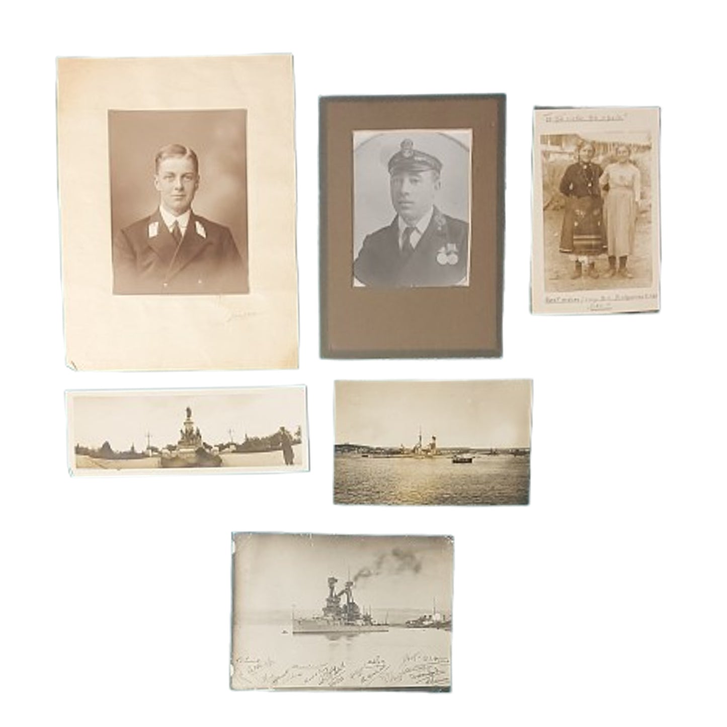WW1 British RN Royal Navy Named Photo And Album Archive Of Lt. George Humphry Griffiths