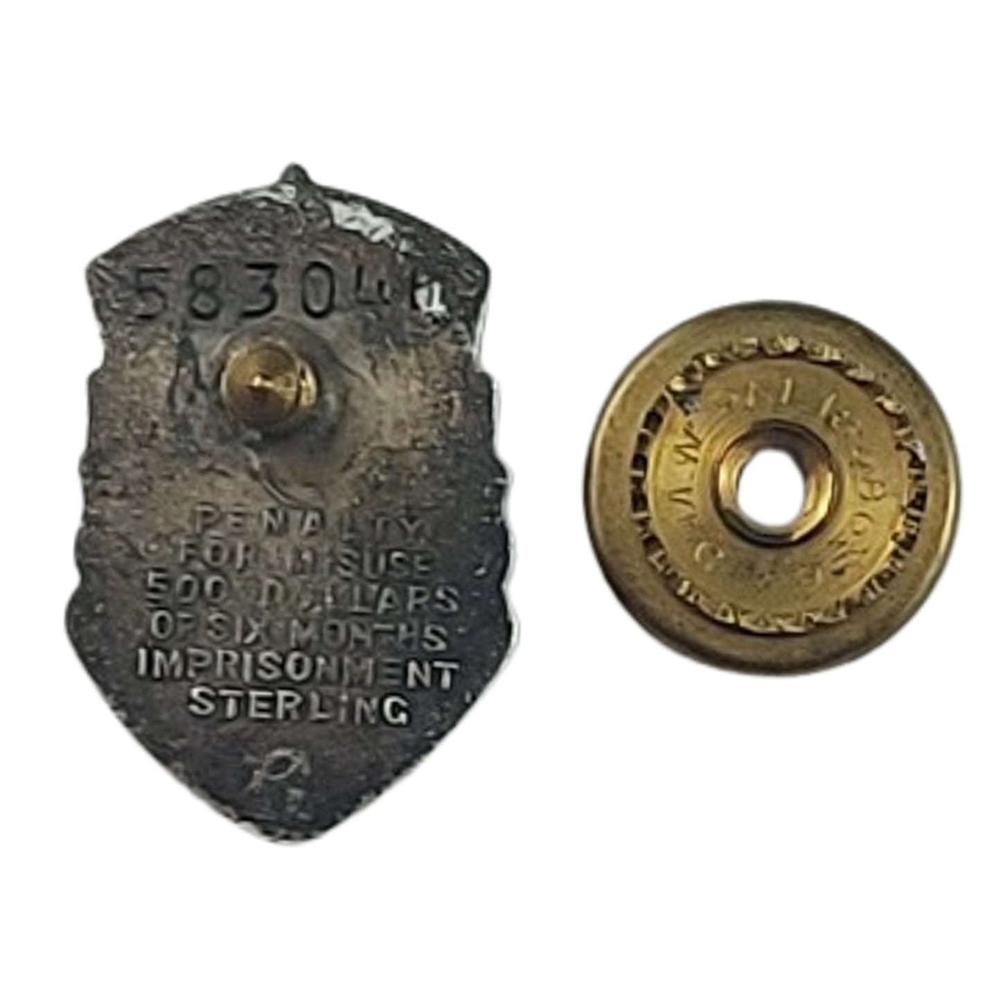 WW2 Canadian Numbered Sterling General Service Lapel Pin 583044