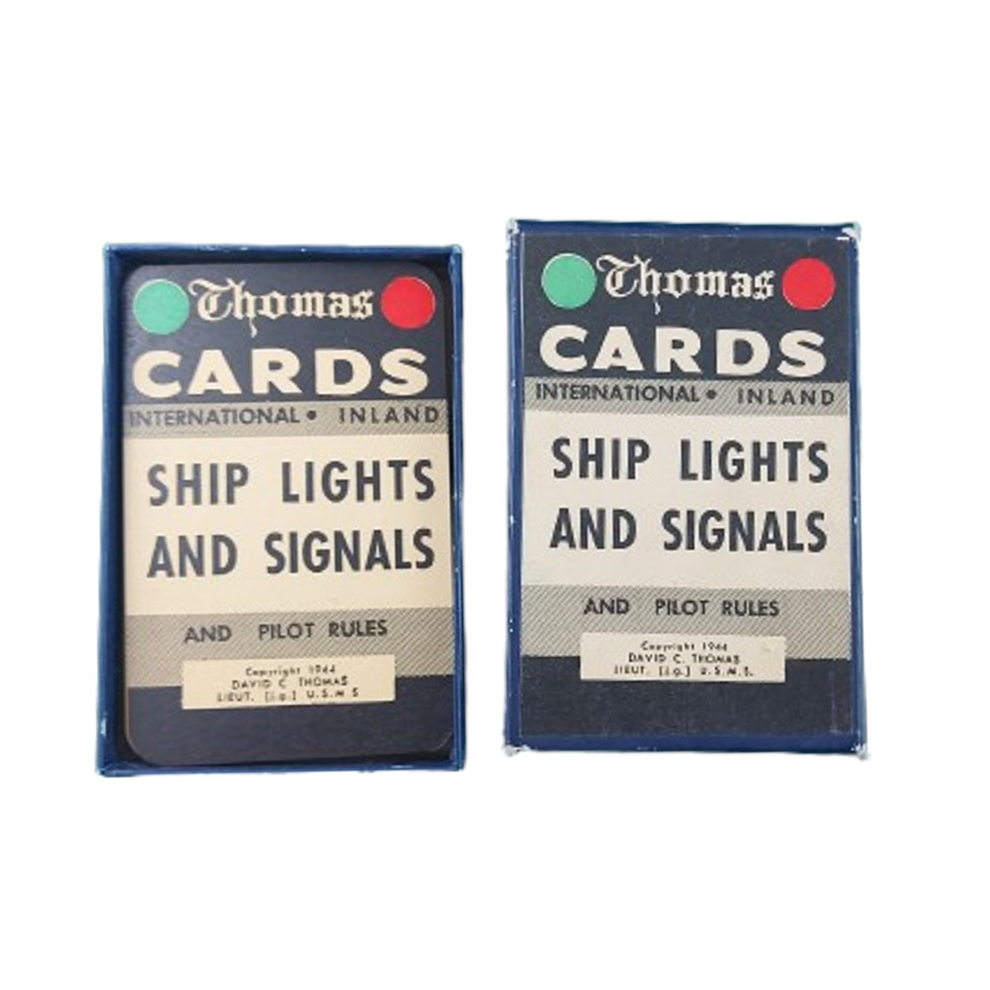 WW2 United States Maritime Service USMS Ship Light And Signals And Pilots Rules Card Set 1944