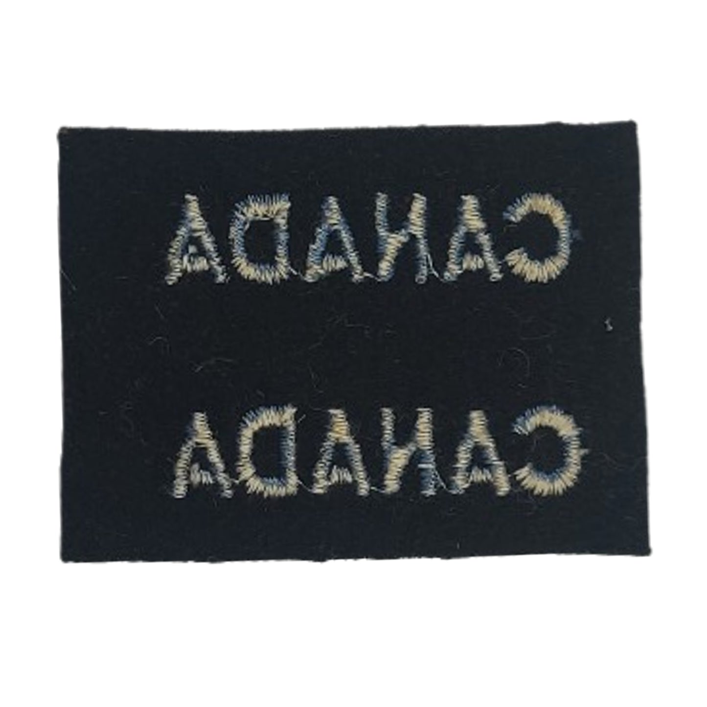 WW2 Canadian WRENS Women's Royal Naval Service CANADA Cloth Shoulder Title Pair